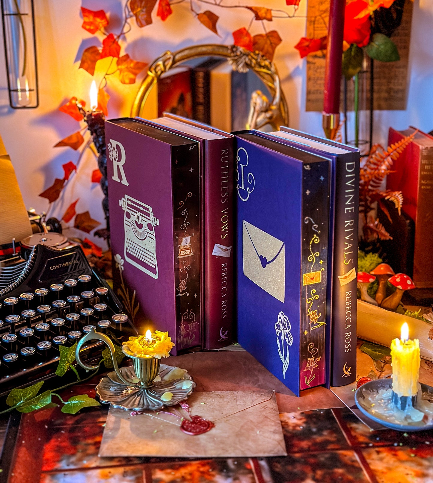 Letters of Enchantment series HANDPAINTED Book Edges - Divine Rivals, Ruthless Vows - Special Edition Books (With VINYL FOILS)