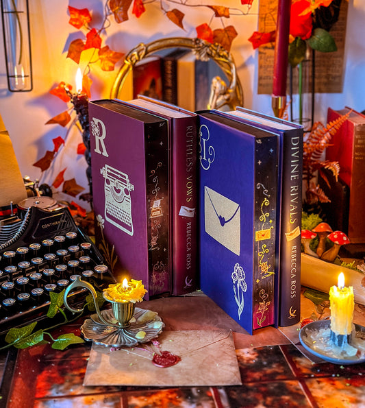 Letters of Enchantment series HANDPAINTED Book Edges - Divine Rivals, Ruthless Vows - Special Edition Books (With VINYL FOILS)