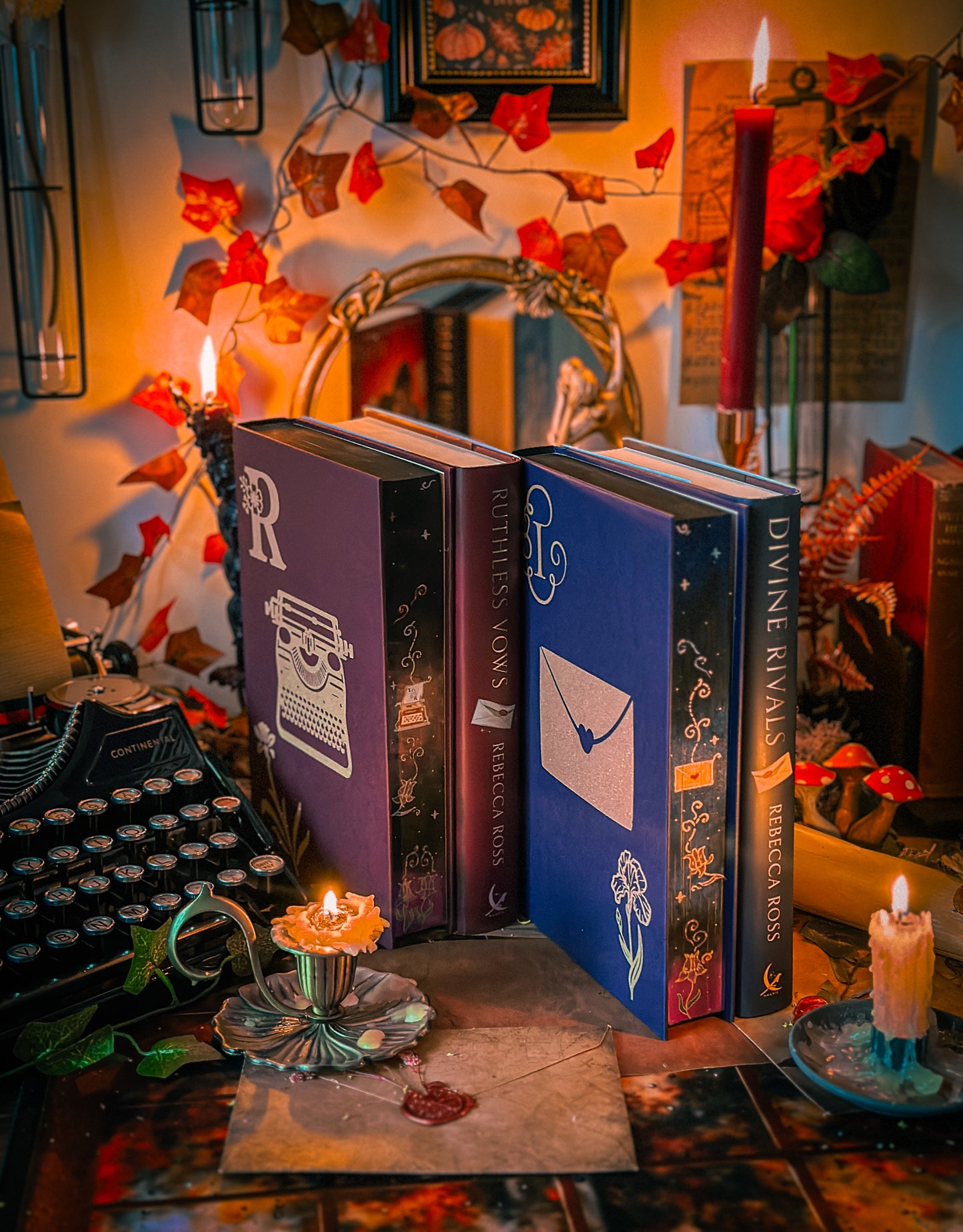 Letters of Enchantment series HANDPAINTED Book Edges - Divine Rivals, Ruthless Vows - Special Edition Books (With VINYL FOILS)