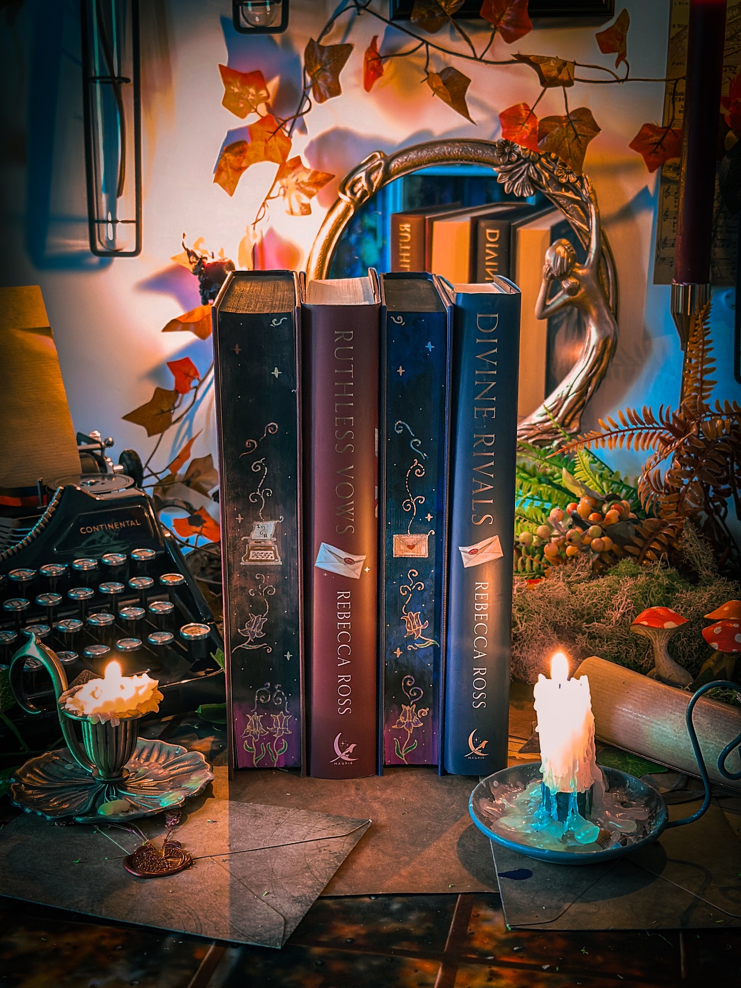 Letters of Enchantment series HANDPAINTED Book Edges - Divine Rivals, Ruthless Vows - Special Edition Books (With VINYL FOILS)