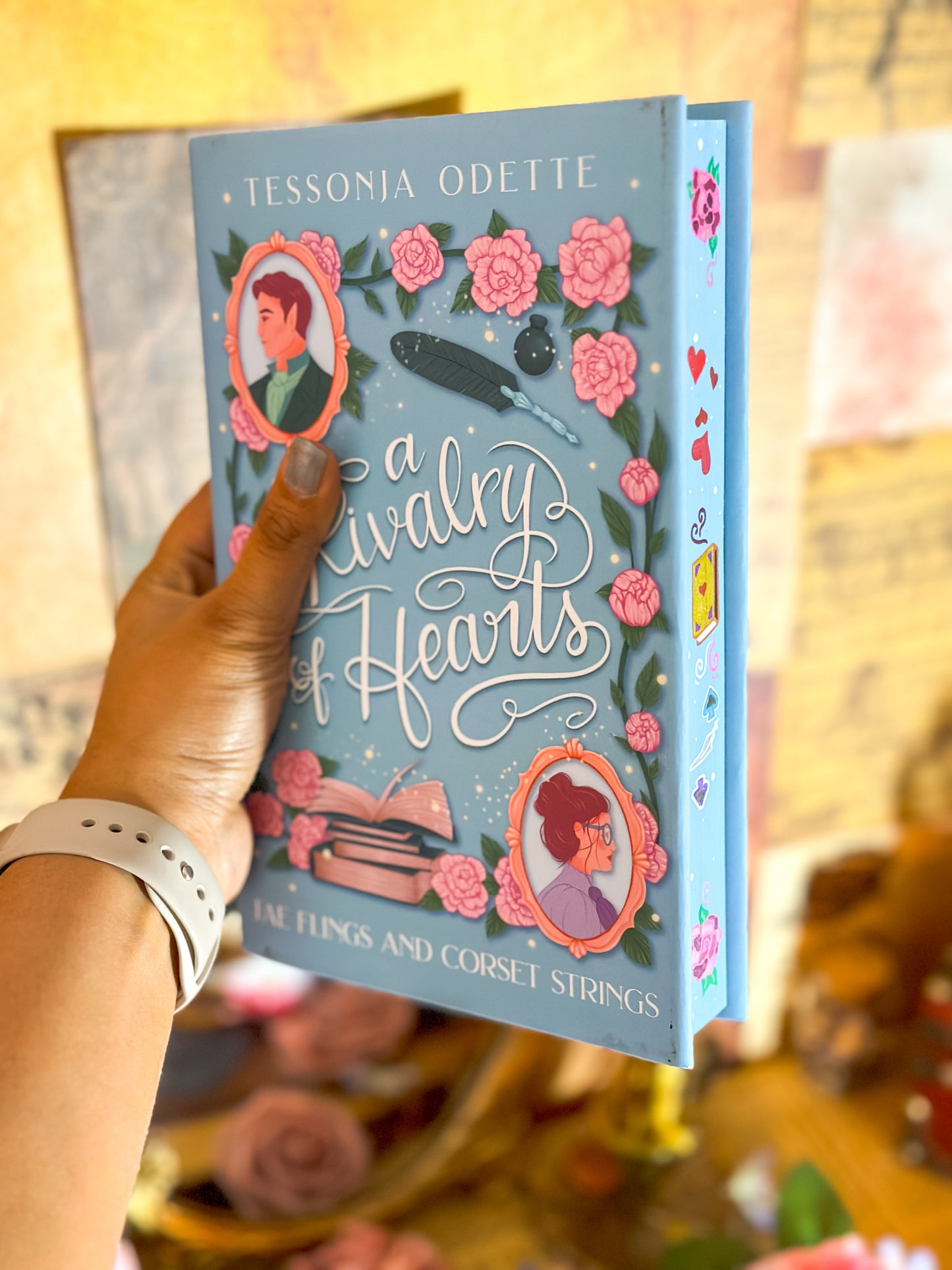 A Rivalry of Hearts Hand-painted Book Edges