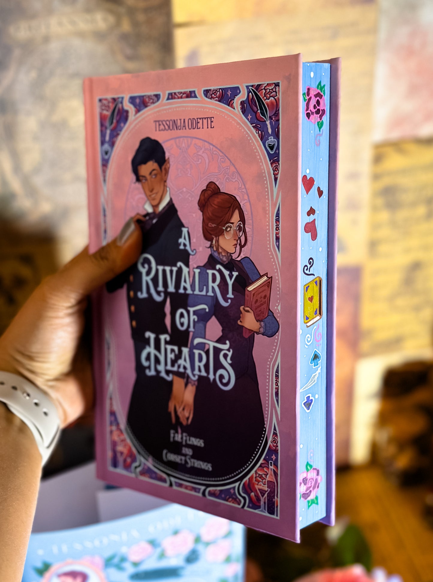 A Rivalry of Hearts Hand-painted Book Edges