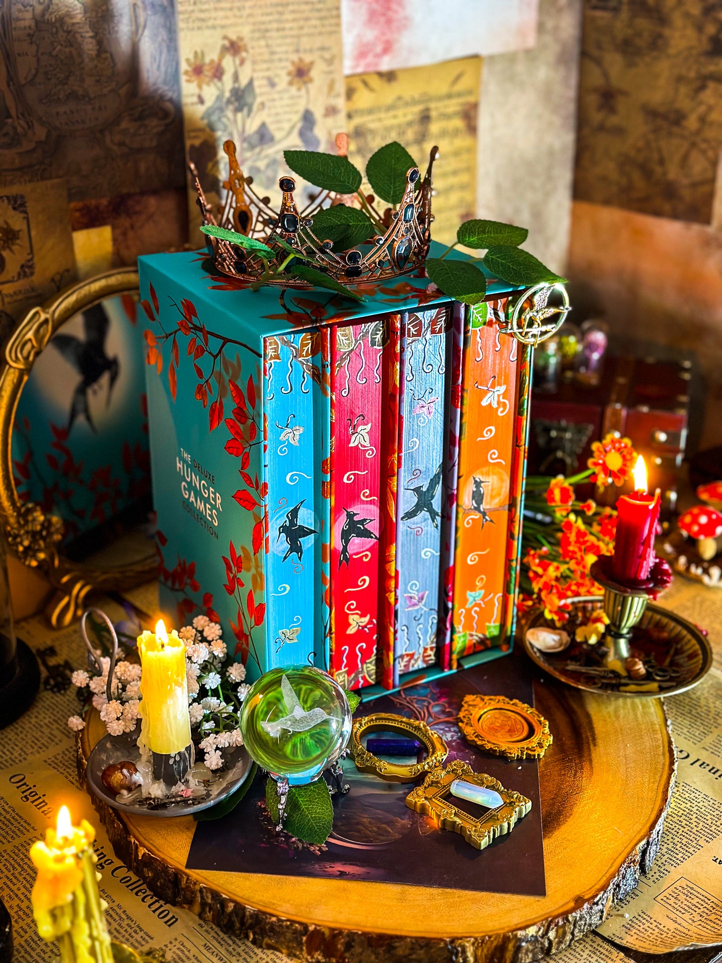 The Hunger Games Series Boxset Hand-painted Book Edges