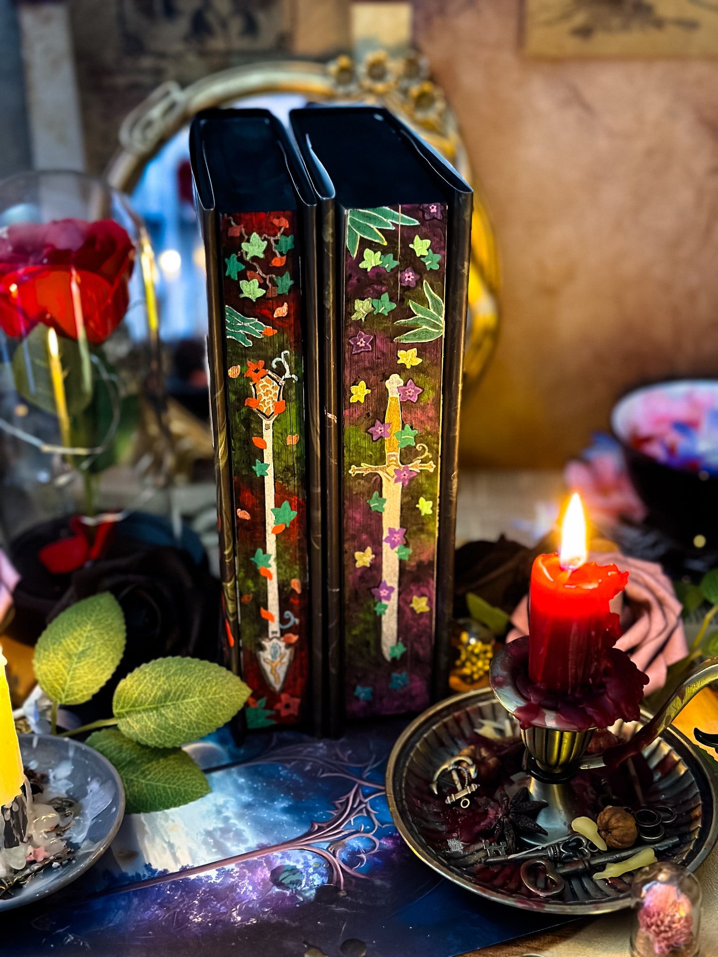 Powerless & Reckless HAND-PAINTED Book EDGES - Lauren Roberts Books - Special Edition Book - Fore-edge Painting Gift