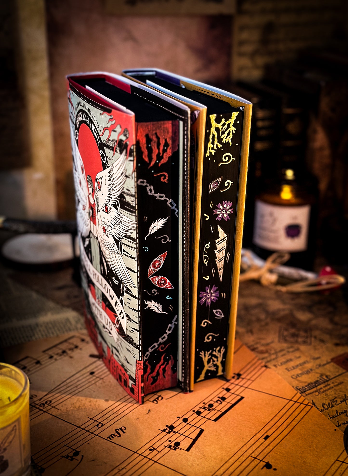 Hell Followed with Us HAND-PAINTED EDGES