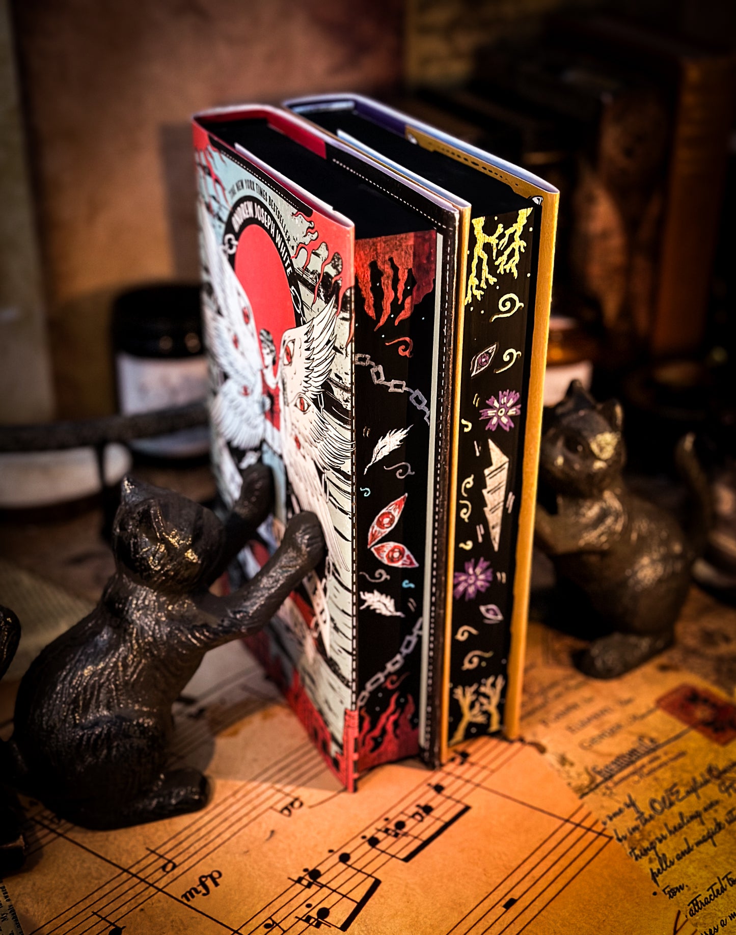 Hell Followed with Us HAND-PAINTED EDGES