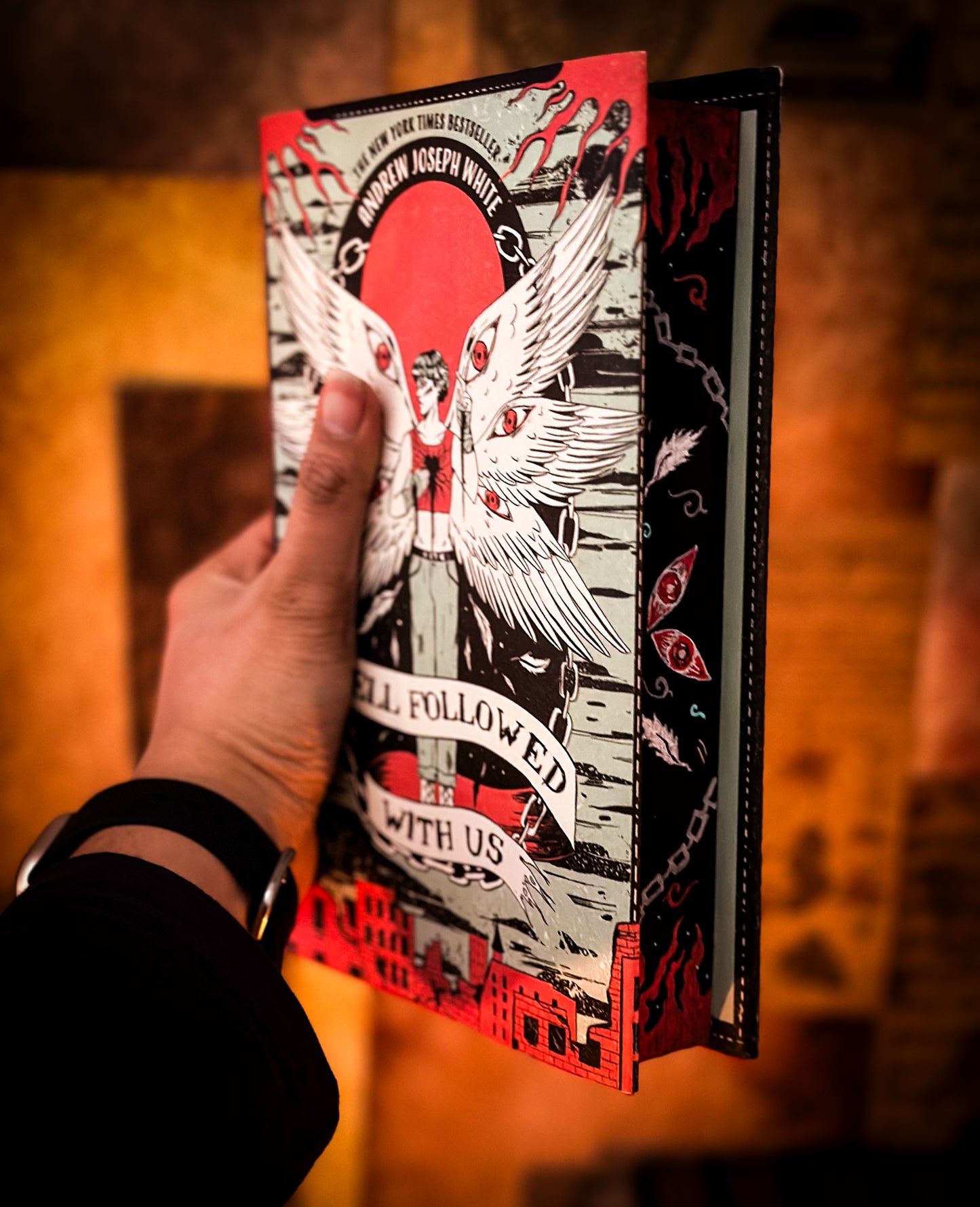 Hell Followed with Us HAND-PAINTED EDGES