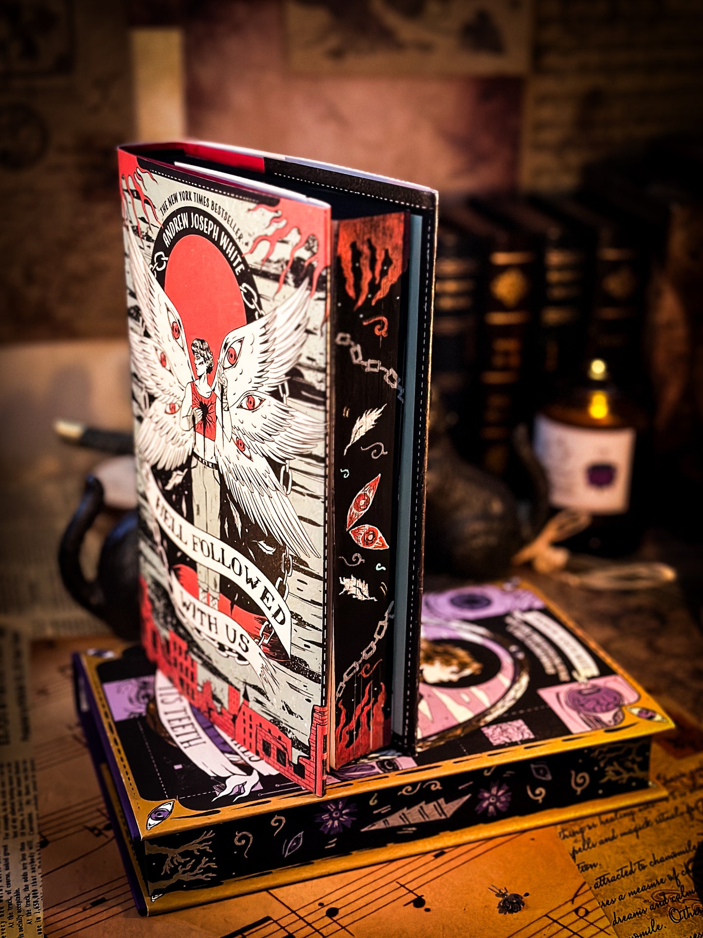 Hell Followed with Us HAND-PAINTED EDGES