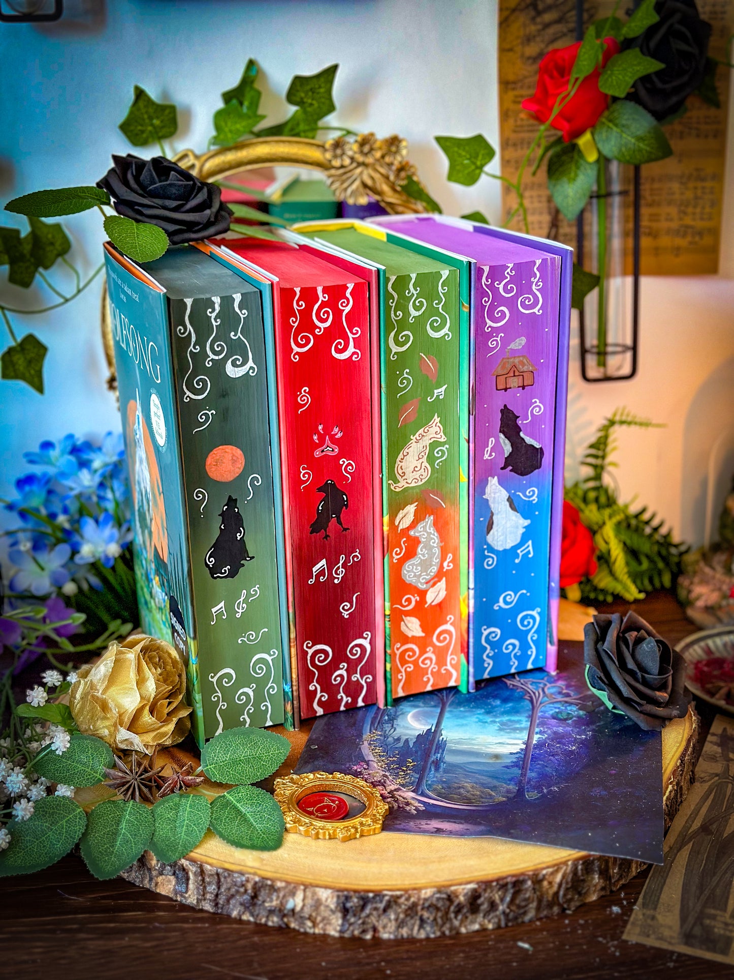 BROTHERSONG HANDPAINTED Book Edges - TJ Klune Books - Special Edition Books