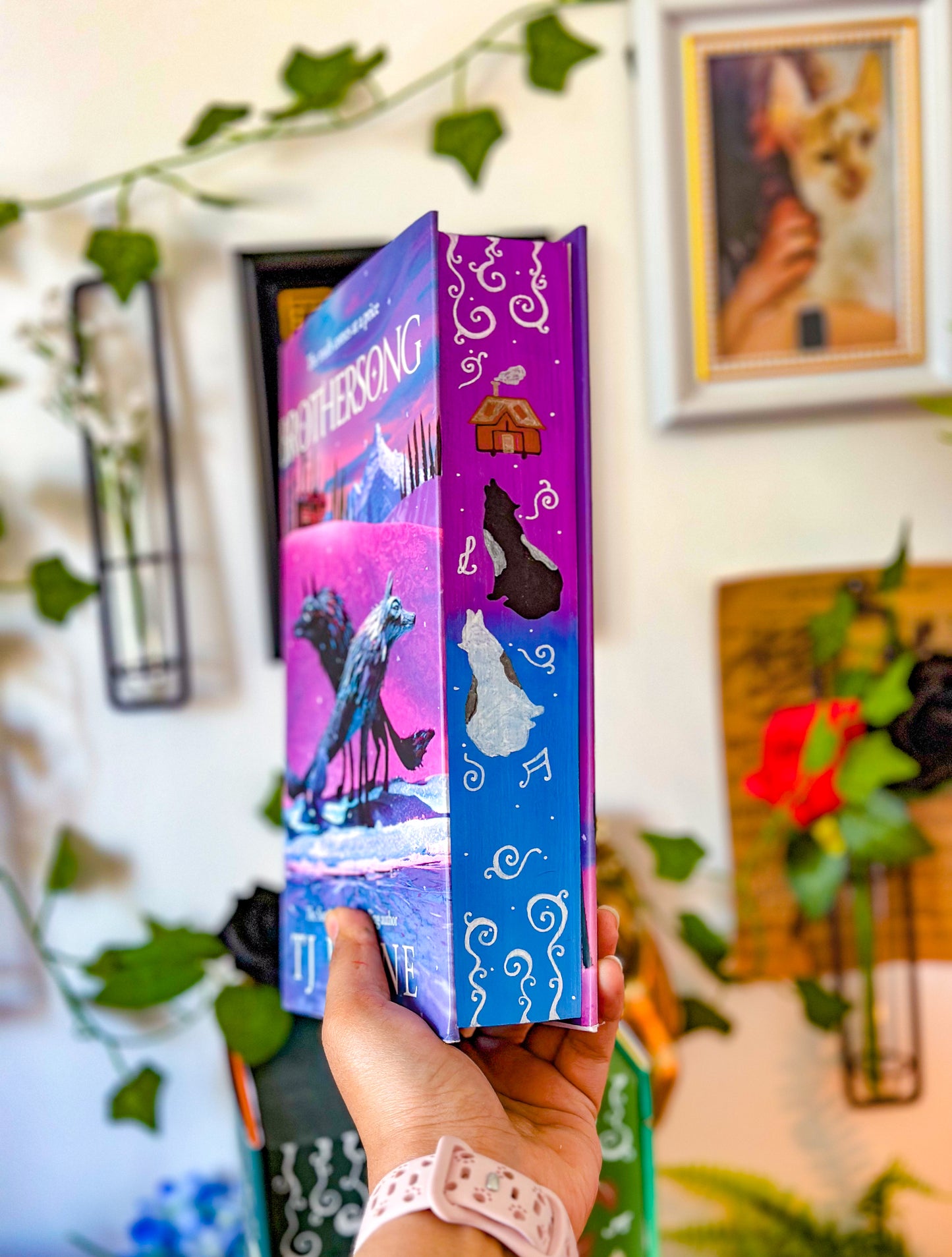 BROTHERSONG HANDPAINTED Book Edges - TJ Klune Books - Special Edition Books