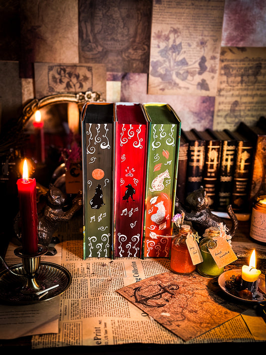 Green Creek Book Series Hand-painted Book Edges (Wolfsong, Ravensong, Heartsong)