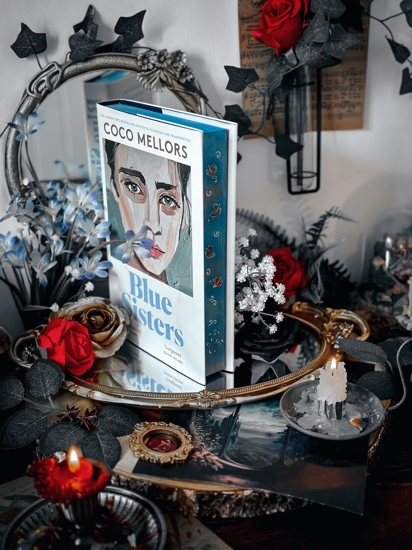 Blue Sisters HANDPAINTED BOOK EDGES - Special Edition Book - Coco Mellors