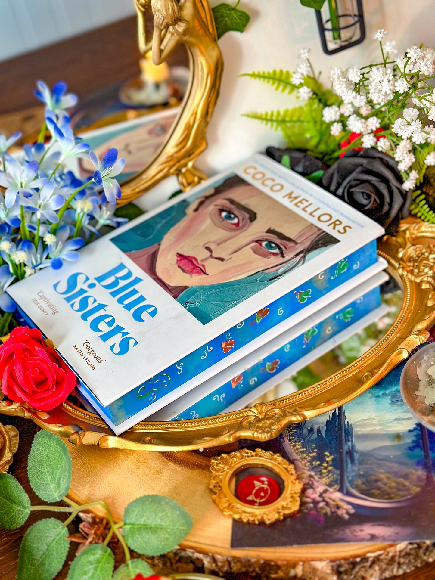 Blue Sisters HANDPAINTED BOOK EDGES - Special Edition Book - Coco Mellors