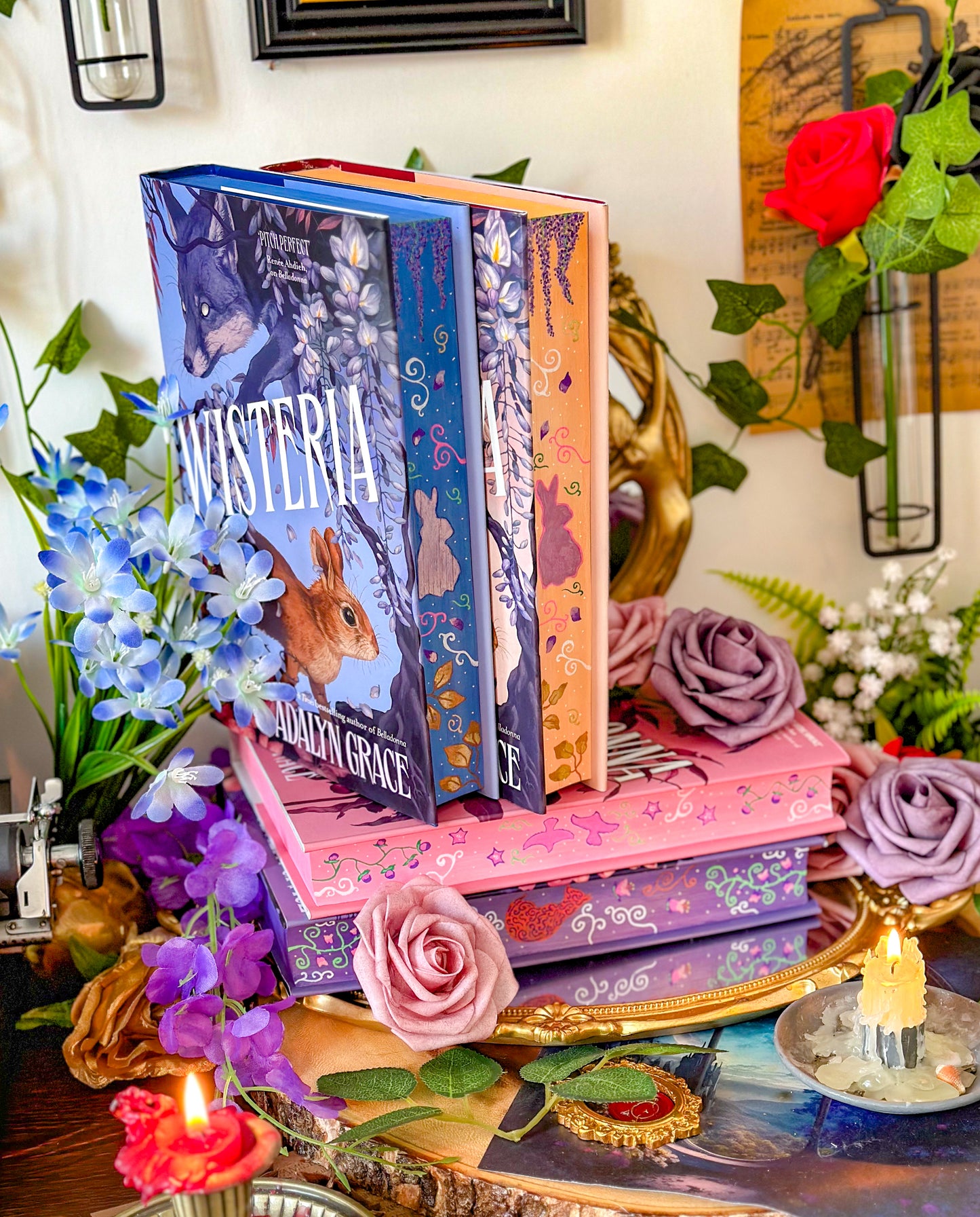 WISTERIA Hand-painted BOOK EDGES - Adalyn Grace Books - Special Edition Book