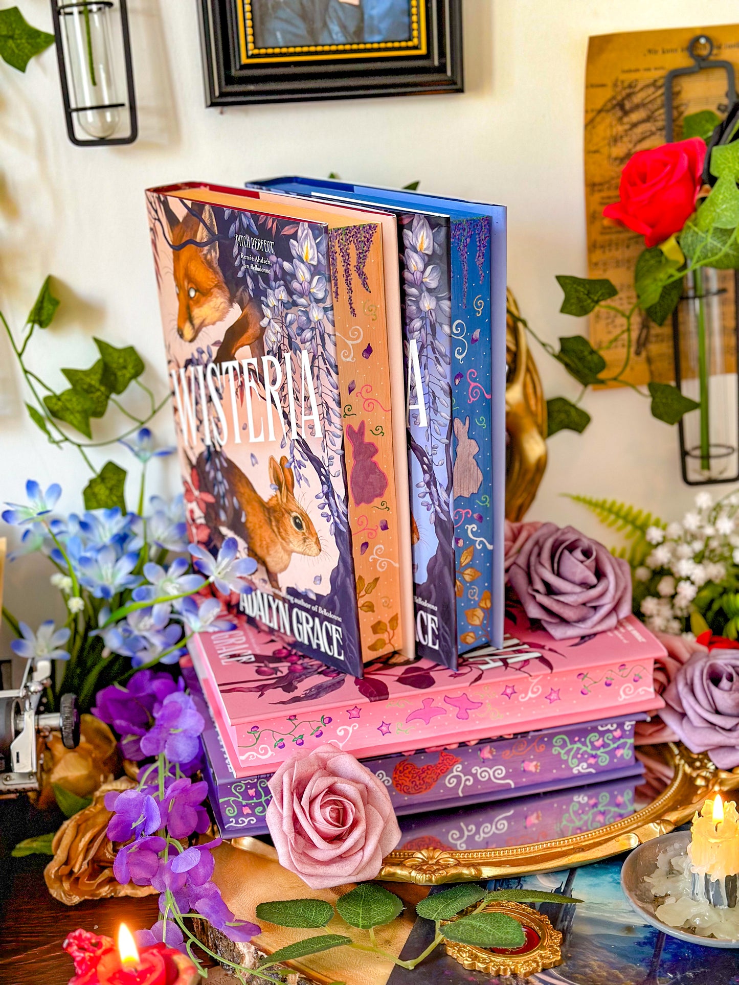 WISTERIA Hand-painted BOOK EDGES - Adalyn Grace Books - Special Edition Book