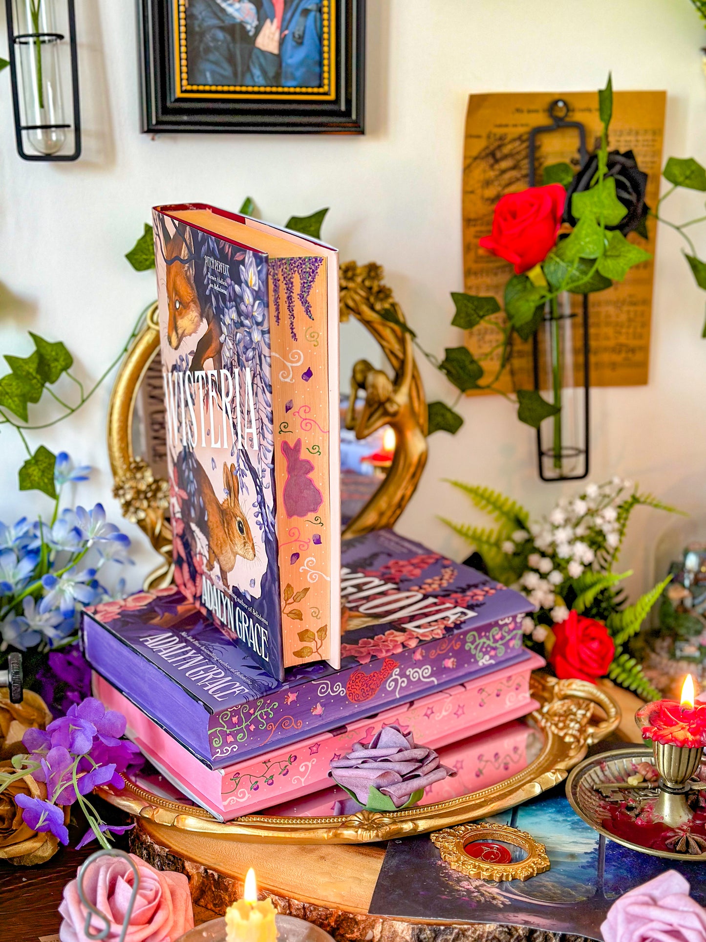 WISTERIA Hand-painted BOOK EDGES - Adalyn Grace Books - Special Edition Book