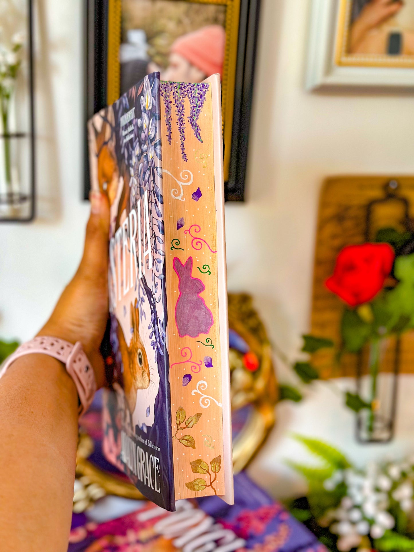 WISTERIA Hand-painted BOOK EDGES - Adalyn Grace Books - Special Edition Book