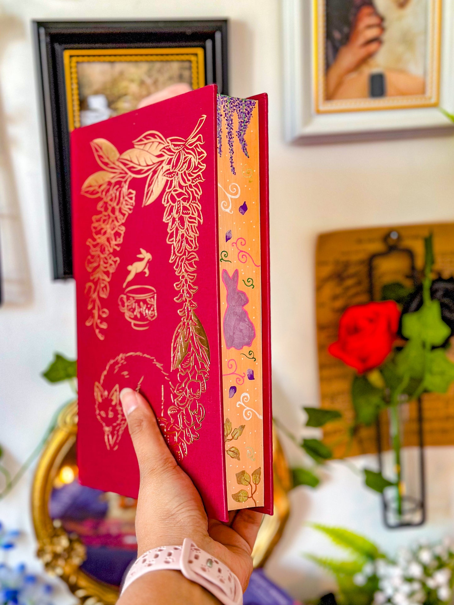 WISTERIA Hand-painted BOOK EDGES - Adalyn Grace Books - Special Edition Book