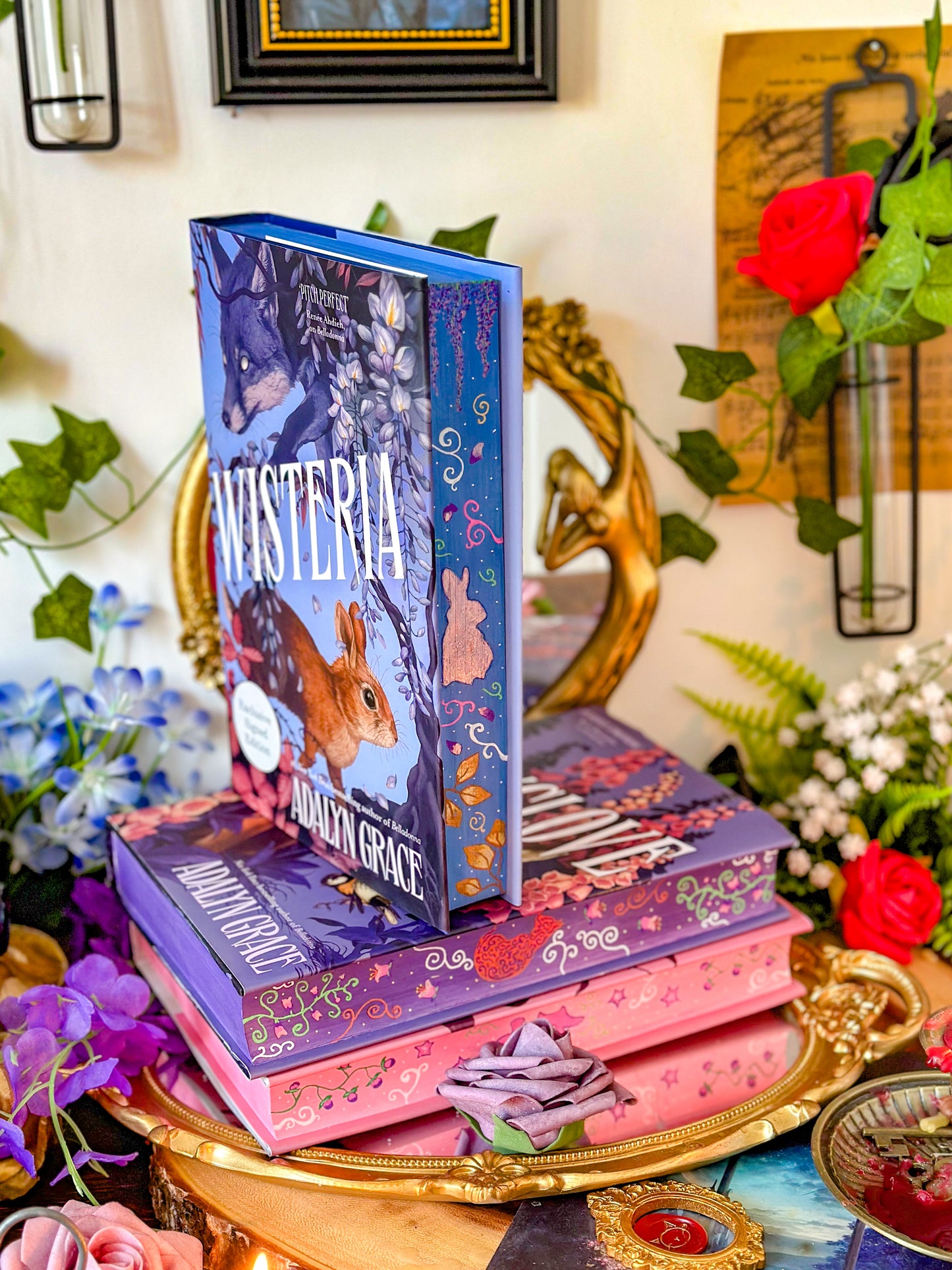 WISTERIA Hand-painted BOOK EDGES - Adalyn Grace Books - Special Edition Book