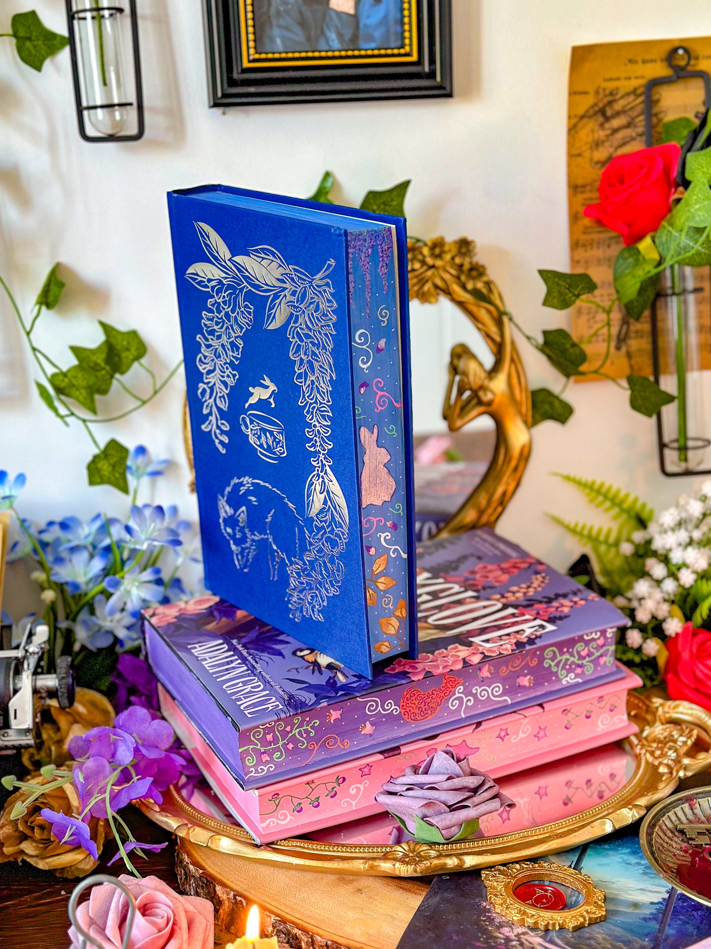 WISTERIA Hand-painted BOOK EDGES - Adalyn Grace Books - Special Edition Book