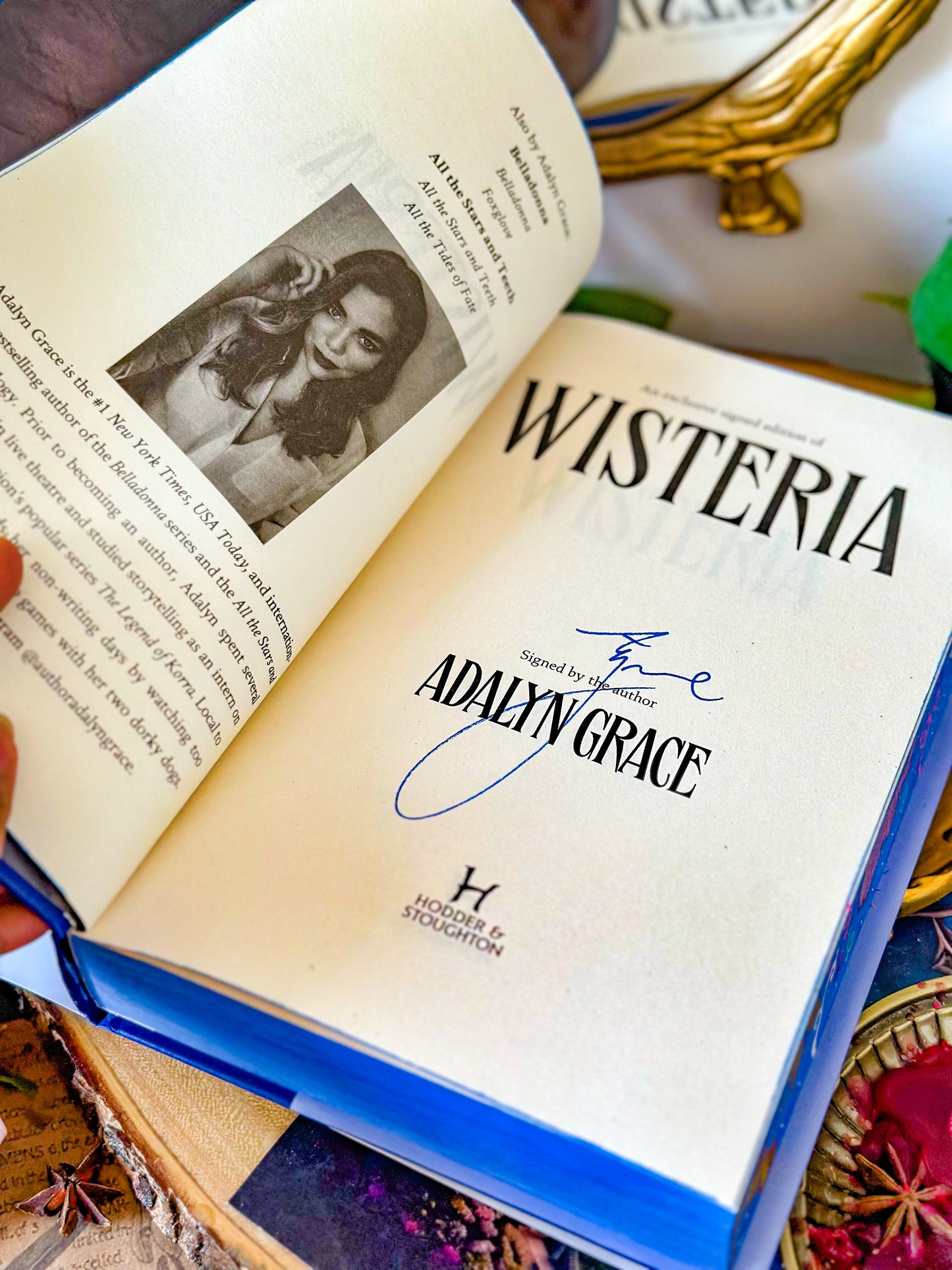 WISTERIA Hand-painted BOOK EDGES - Adalyn Grace Books - Special Edition Book
