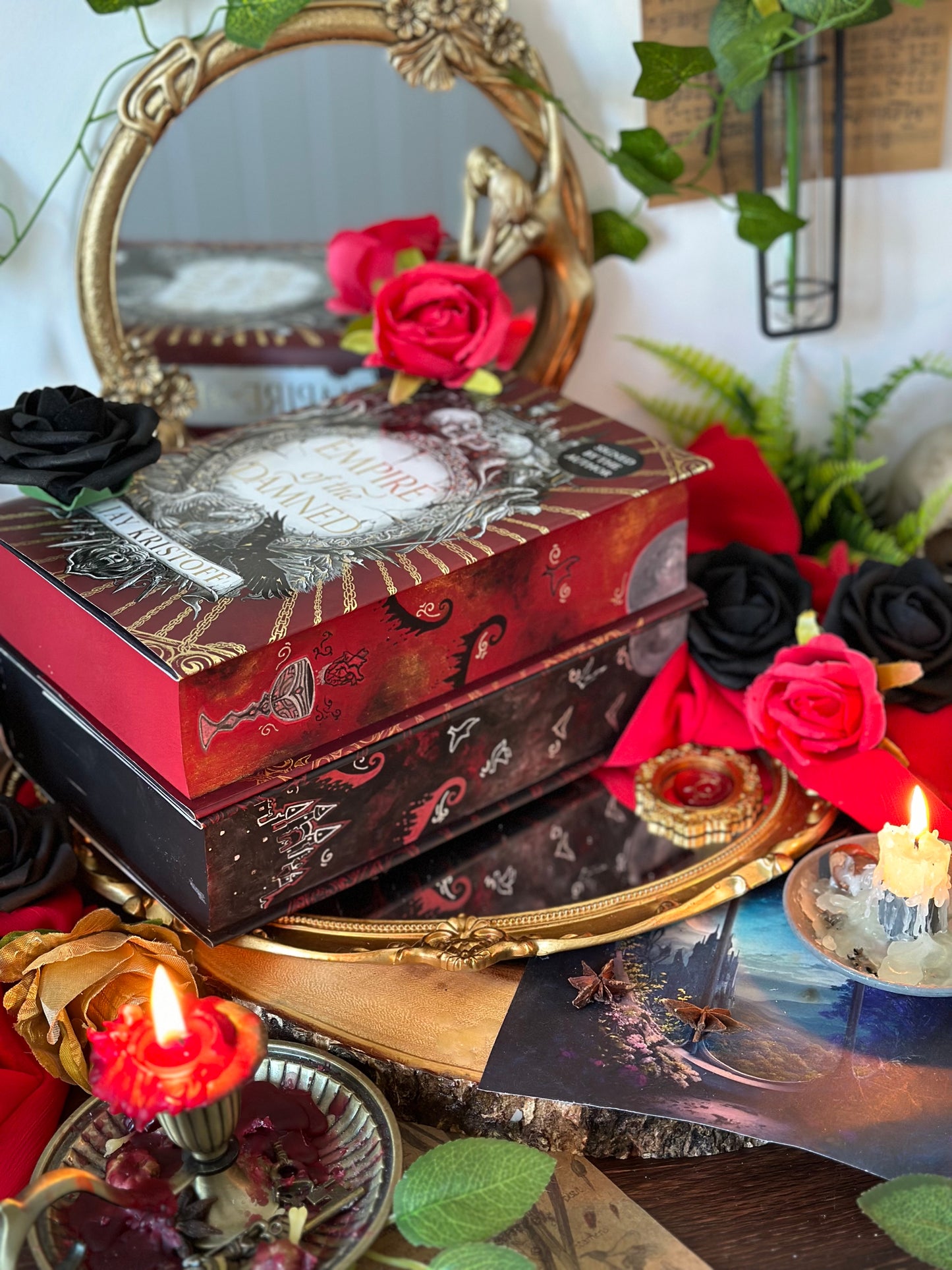 Empire of the Vampire & Empire of the Damned HAND-PAINTED BOOK EDGES