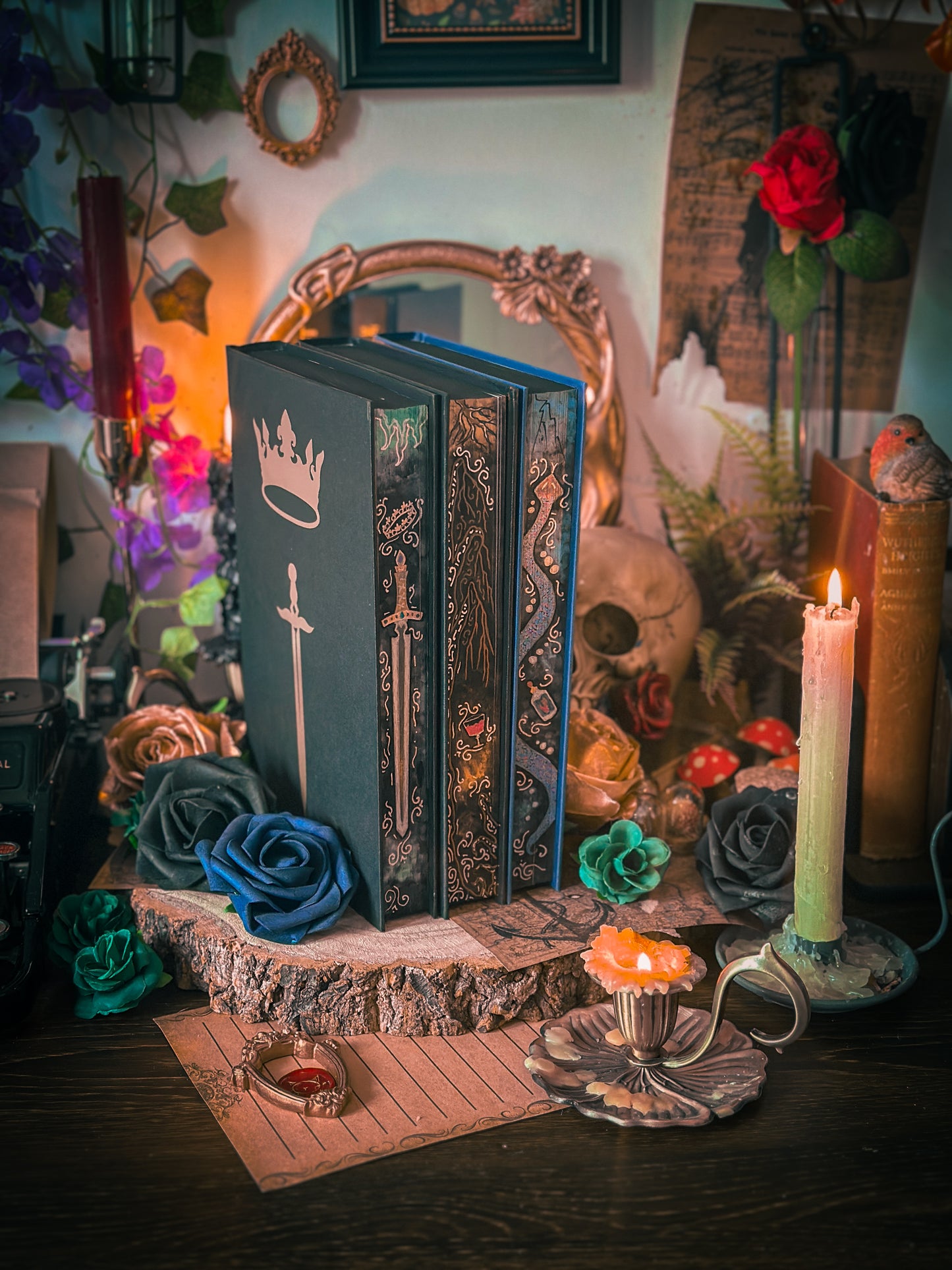 The Folk of the Air Series HANDPAINTED BOOK EDGES - The Cruel Prince - Holly Black Books Special Edition Book