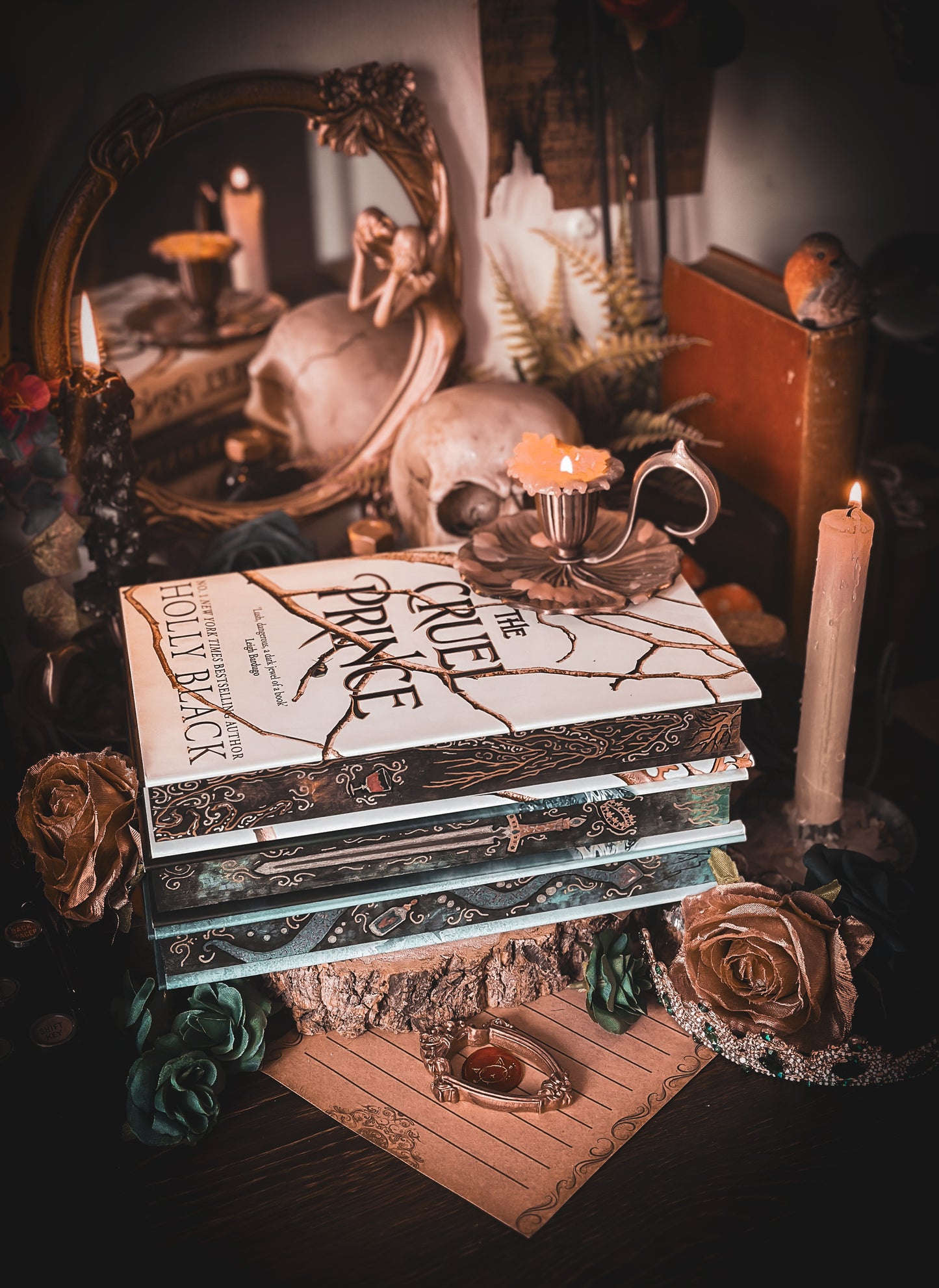 The Folk of the Air Series HANDPAINTED BOOK EDGES - The Cruel Prince - Holly Black Books Special Edition Book