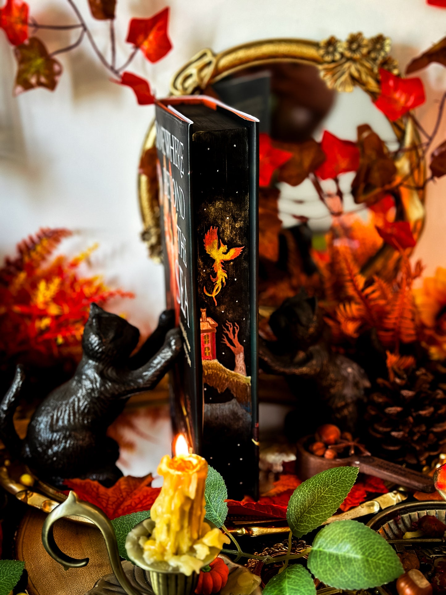 Somewhere Beyond the Sea HAND-PAINTED Book Edges - TJ Klune Books - Fore-edge Painting Special Edition