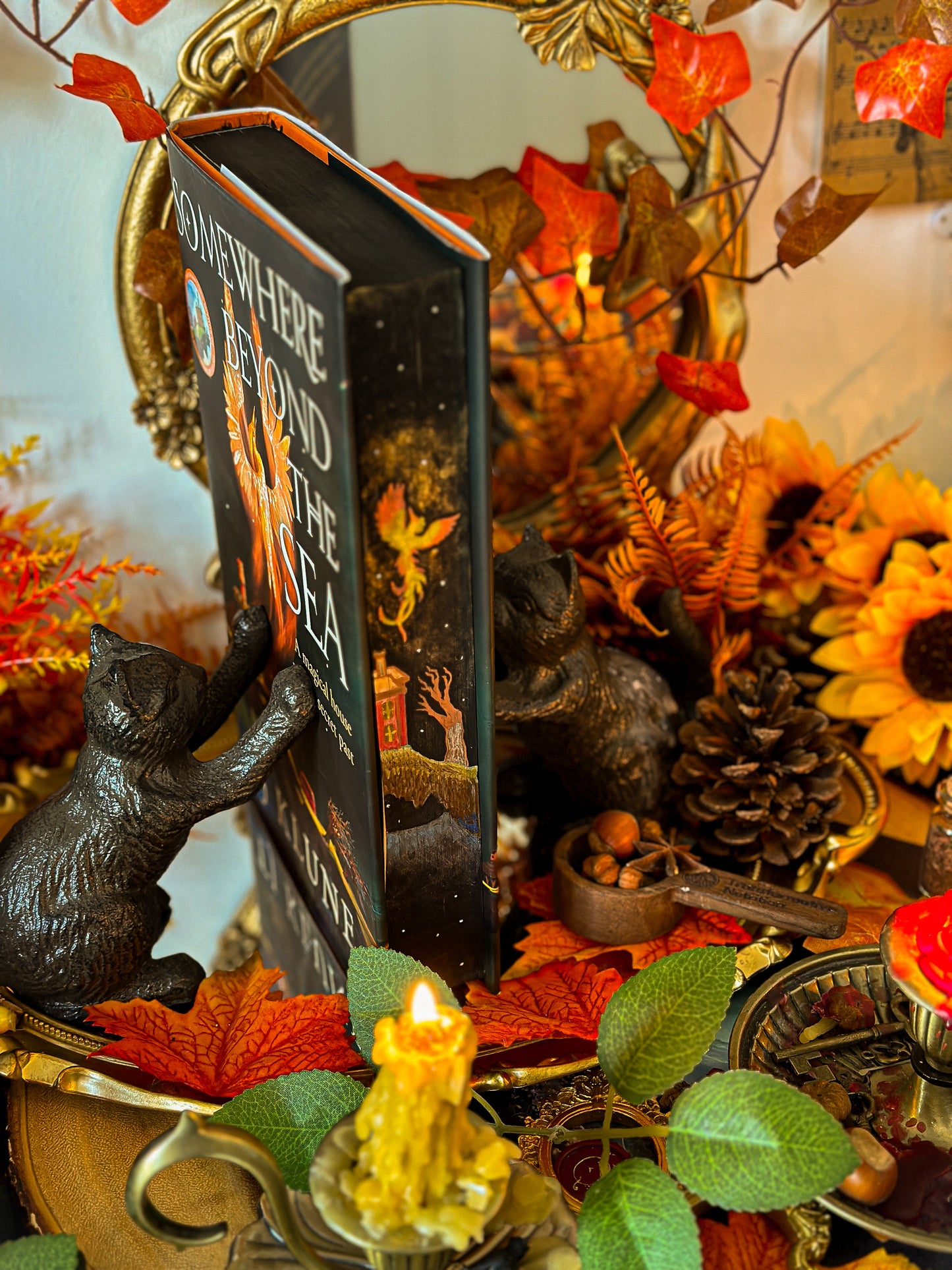 Somewhere Beyond the Sea HAND-PAINTED Book Edges - TJ Klune Books - Fore-edge Painting Special Edition