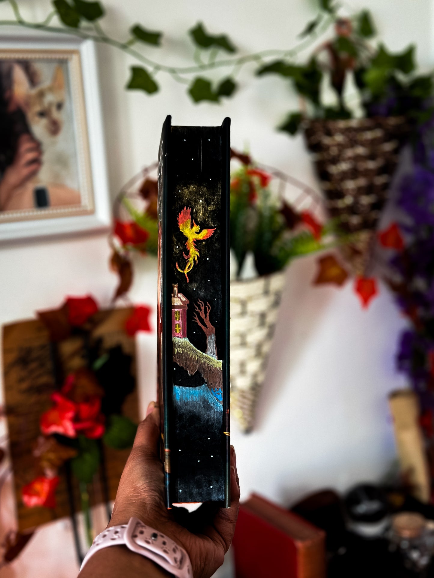 Somewhere Beyond the Sea HAND-PAINTED Book Edges - TJ Klune Books - Fore-edge Painting Special Edition