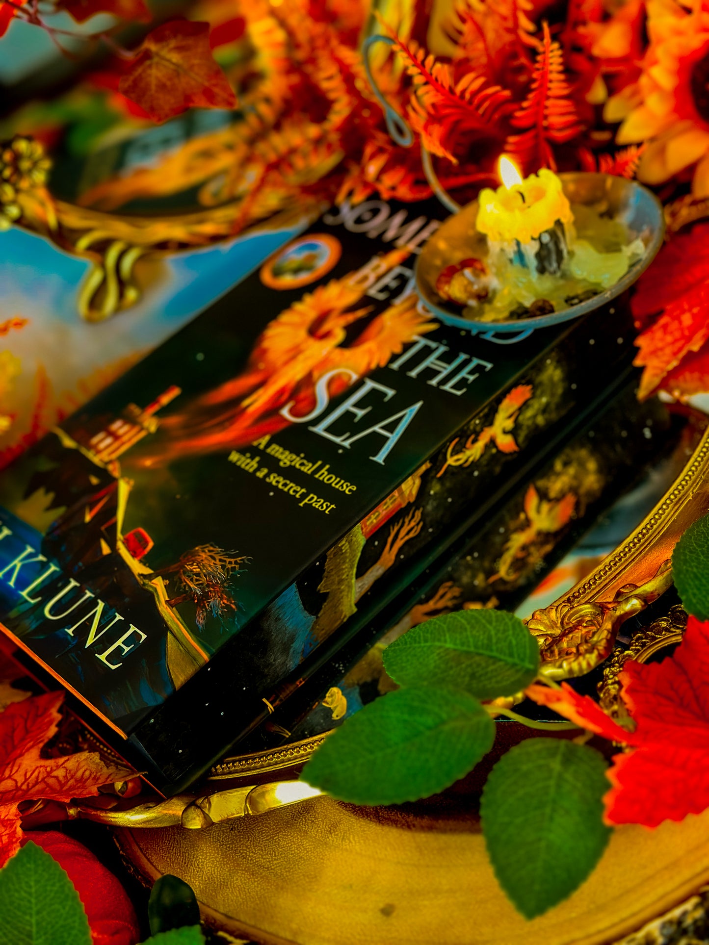Somewhere Beyond the Sea HAND-PAINTED Book Edges - TJ Klune Books - Fore-edge Painting Special Edition