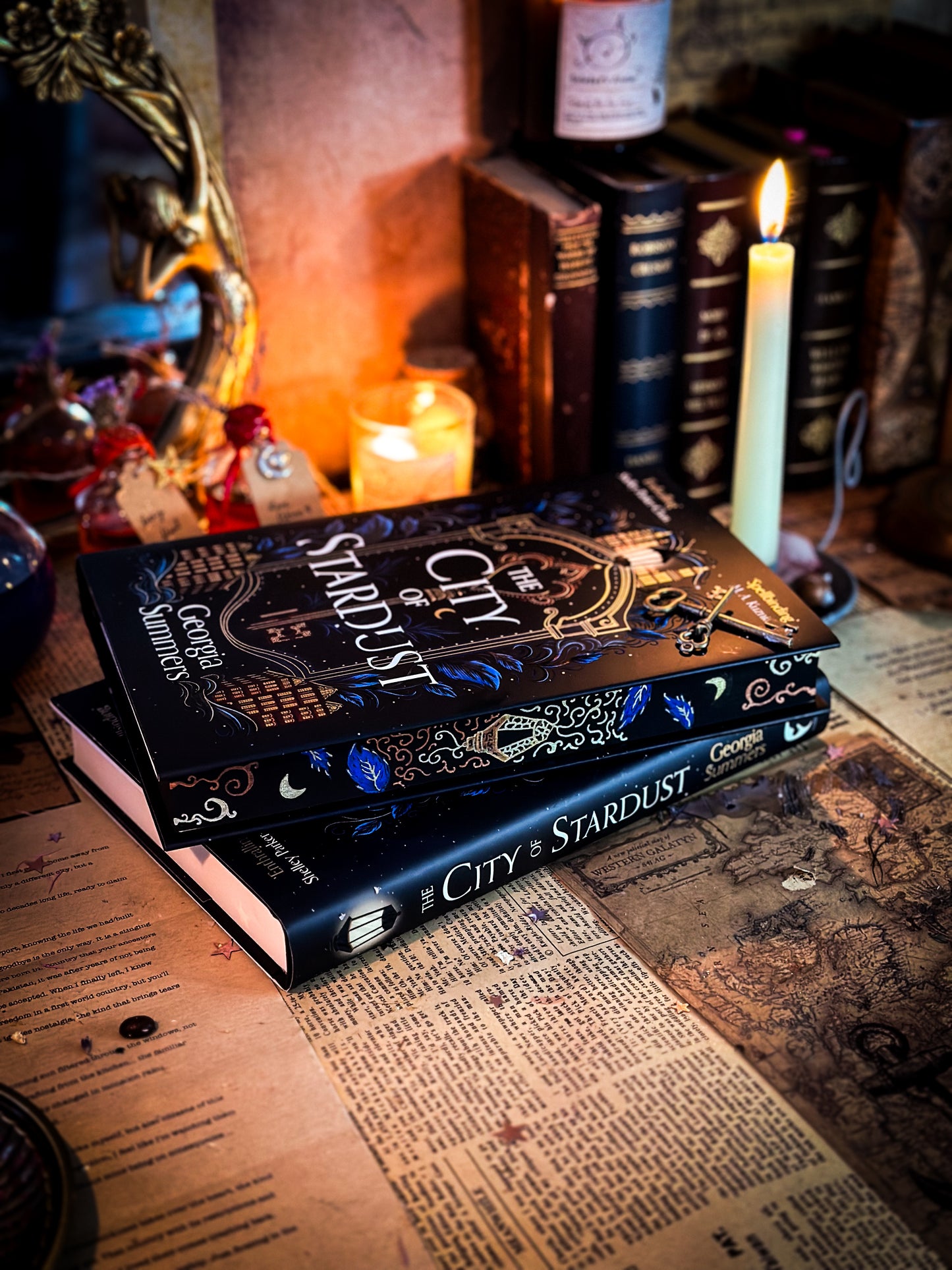 SIGNED: The City of Stardust HANDPAINTED Book EDGES