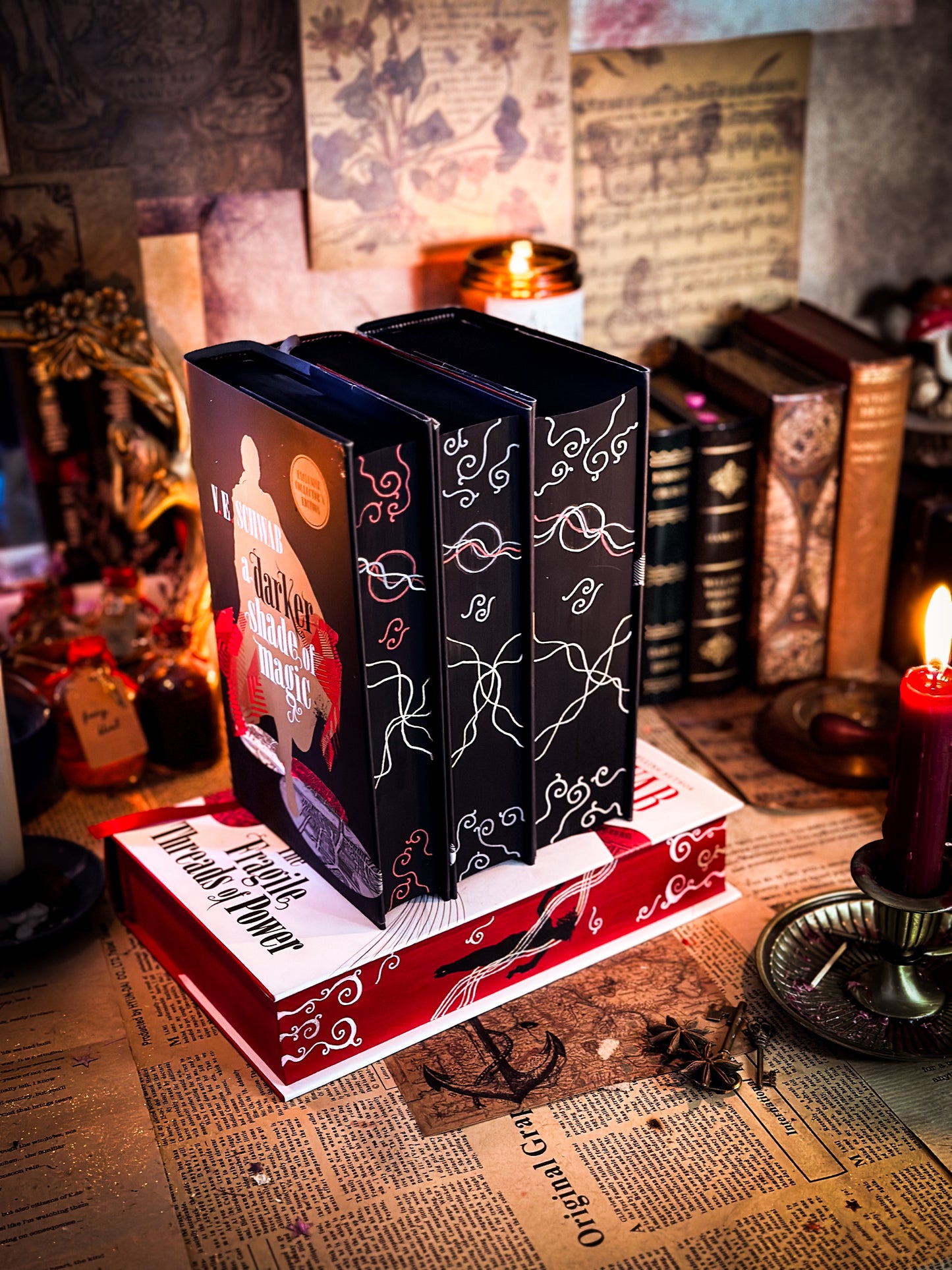 A Darker Shade of Magic SERIES Boxset HANDPAINTED EDGES
