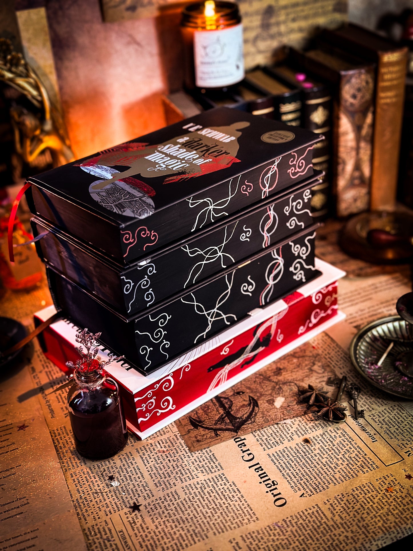 A Darker Shade of Magic SERIES Boxset HANDPAINTED EDGES