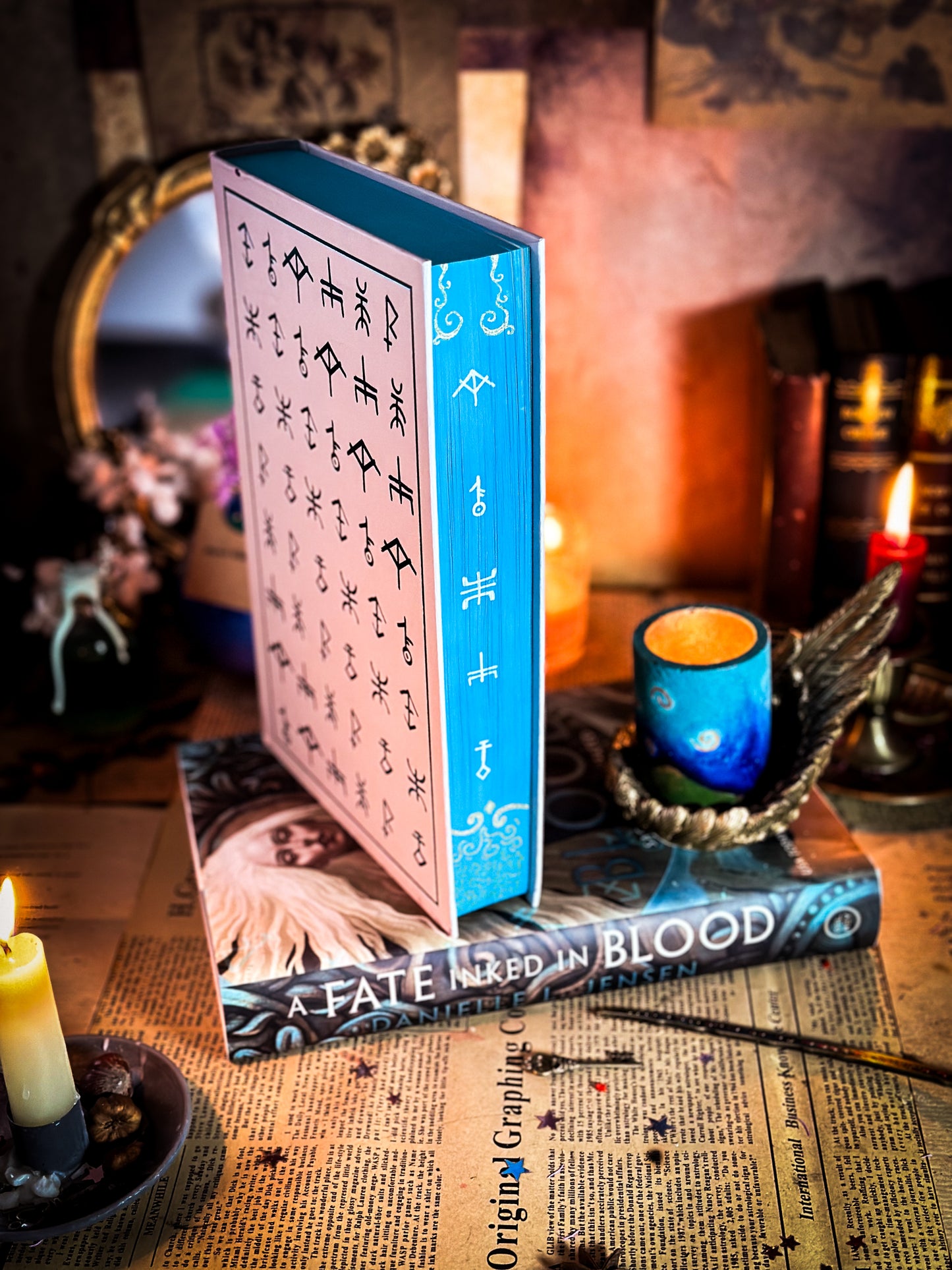 A Fate Inked in Blood Hand-Painted Book Edges
