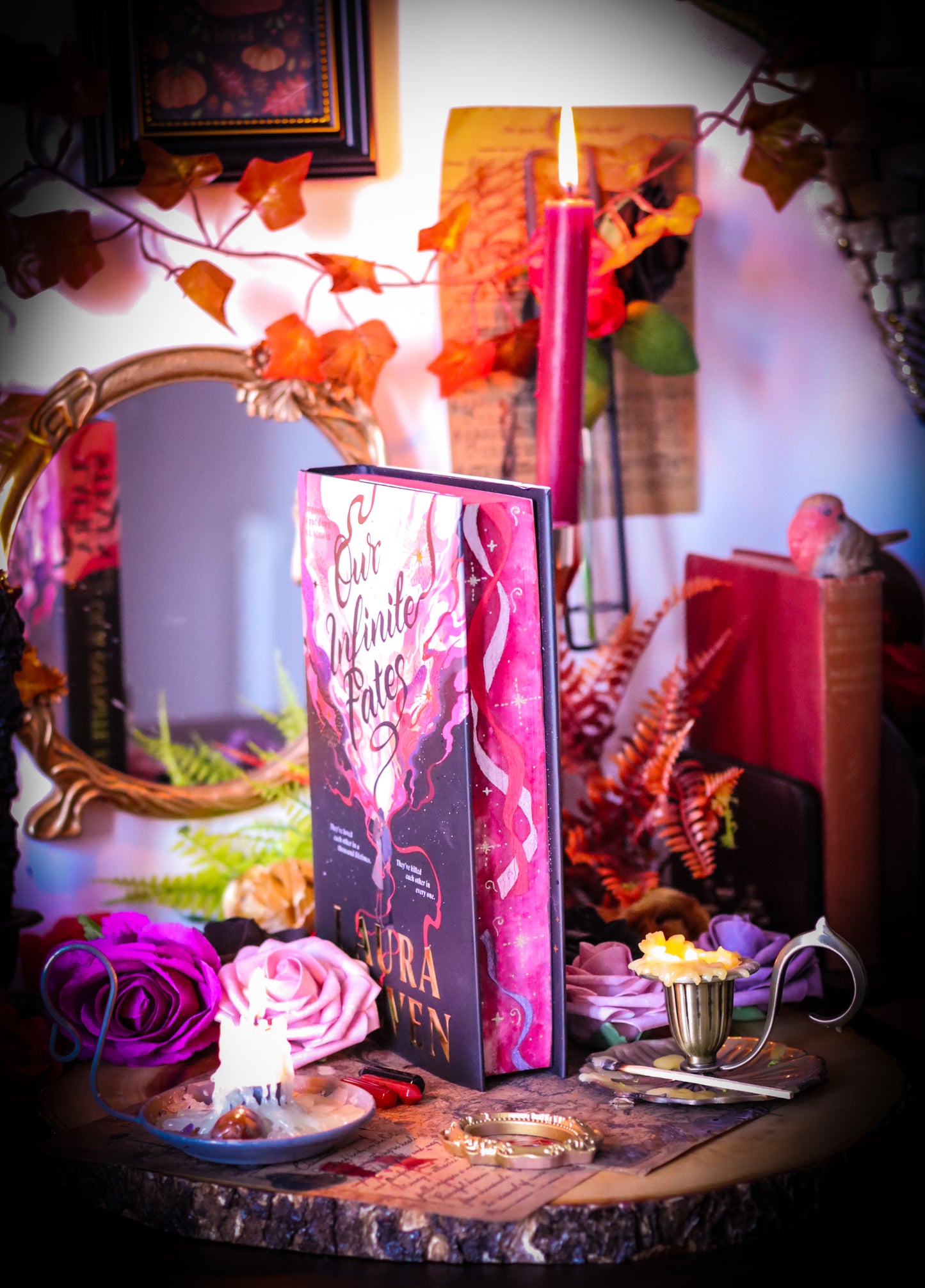 OUR INFINITE FATES hand-painted book edges - Laura Steven - Special Edition Book (Foreedege Painting)