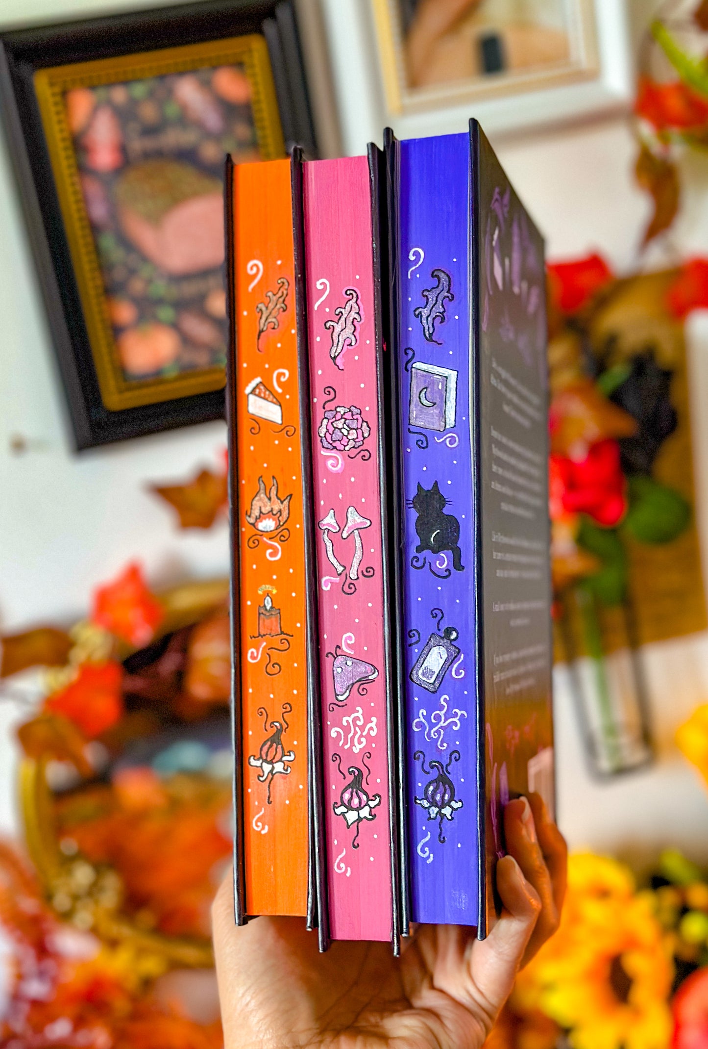 MYRTLEWOOD MYSTERIES Books 1 - 3 Hand-Painted Book Edges - Fore-edge Painting - Iris Beaglehole