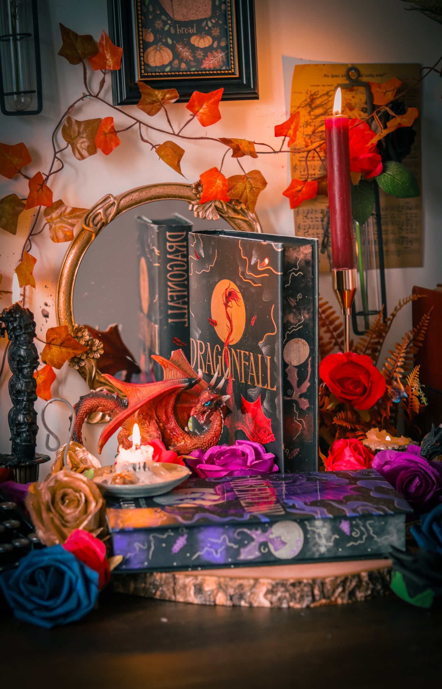 Dragonfall and Emberclaw HANDPAINTEAD BOOK EDGES - L.R. Lam - Foreedge Painting