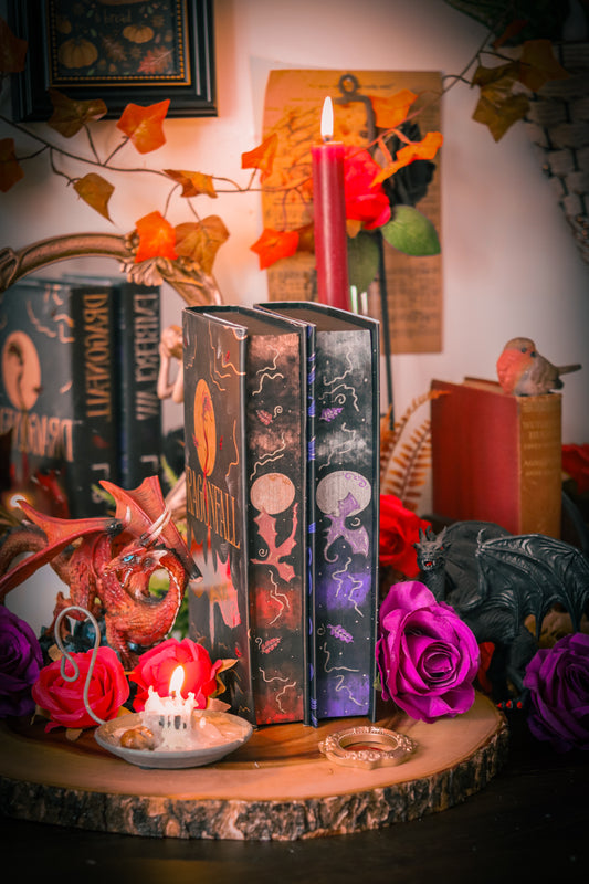 Dragonfall and Emberclaw HANDPAINTEAD BOOK EDGES - L.R. Lam - Foreedge Painting