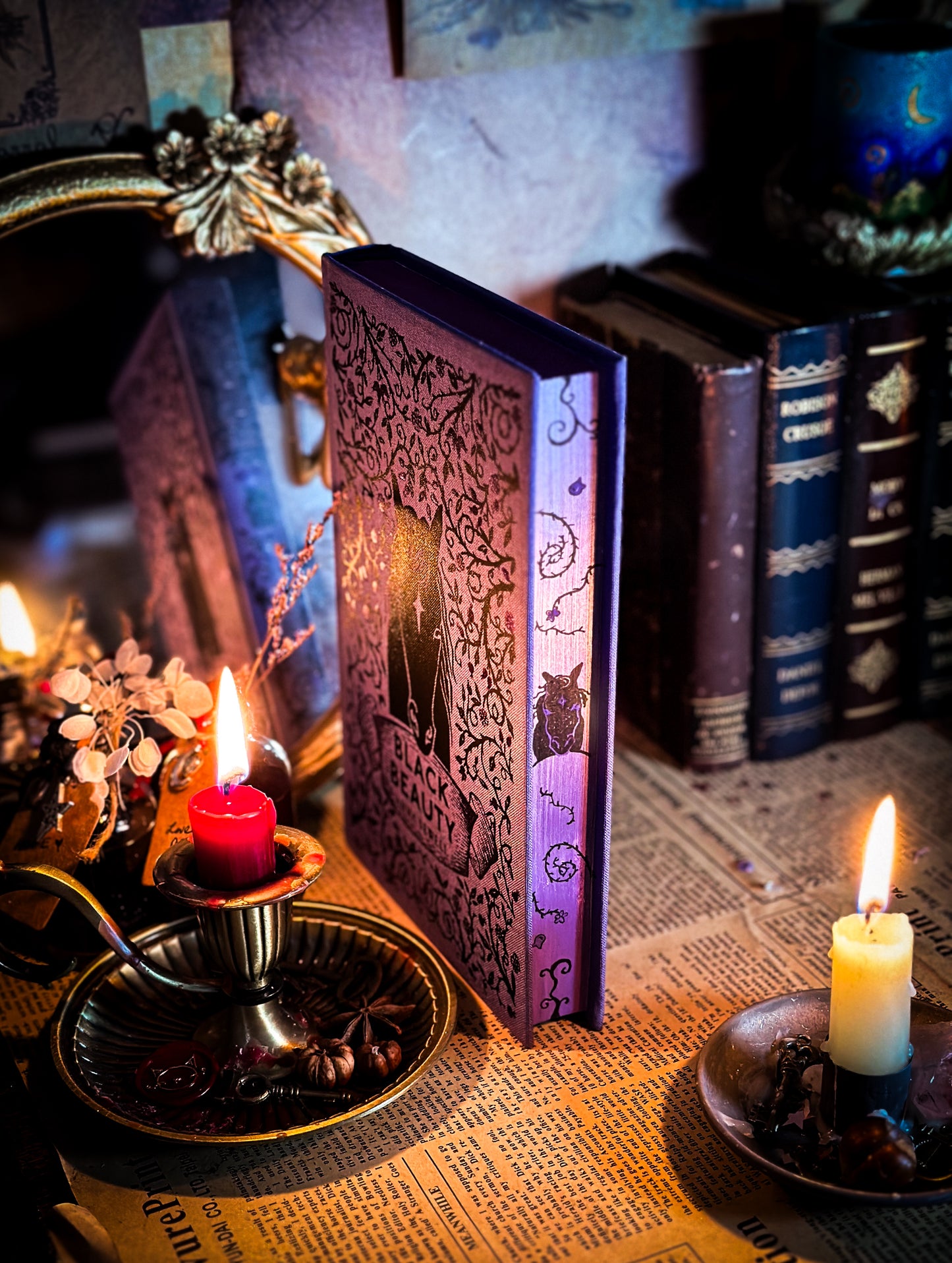 Black Beauty Hand-Painted Book Edges