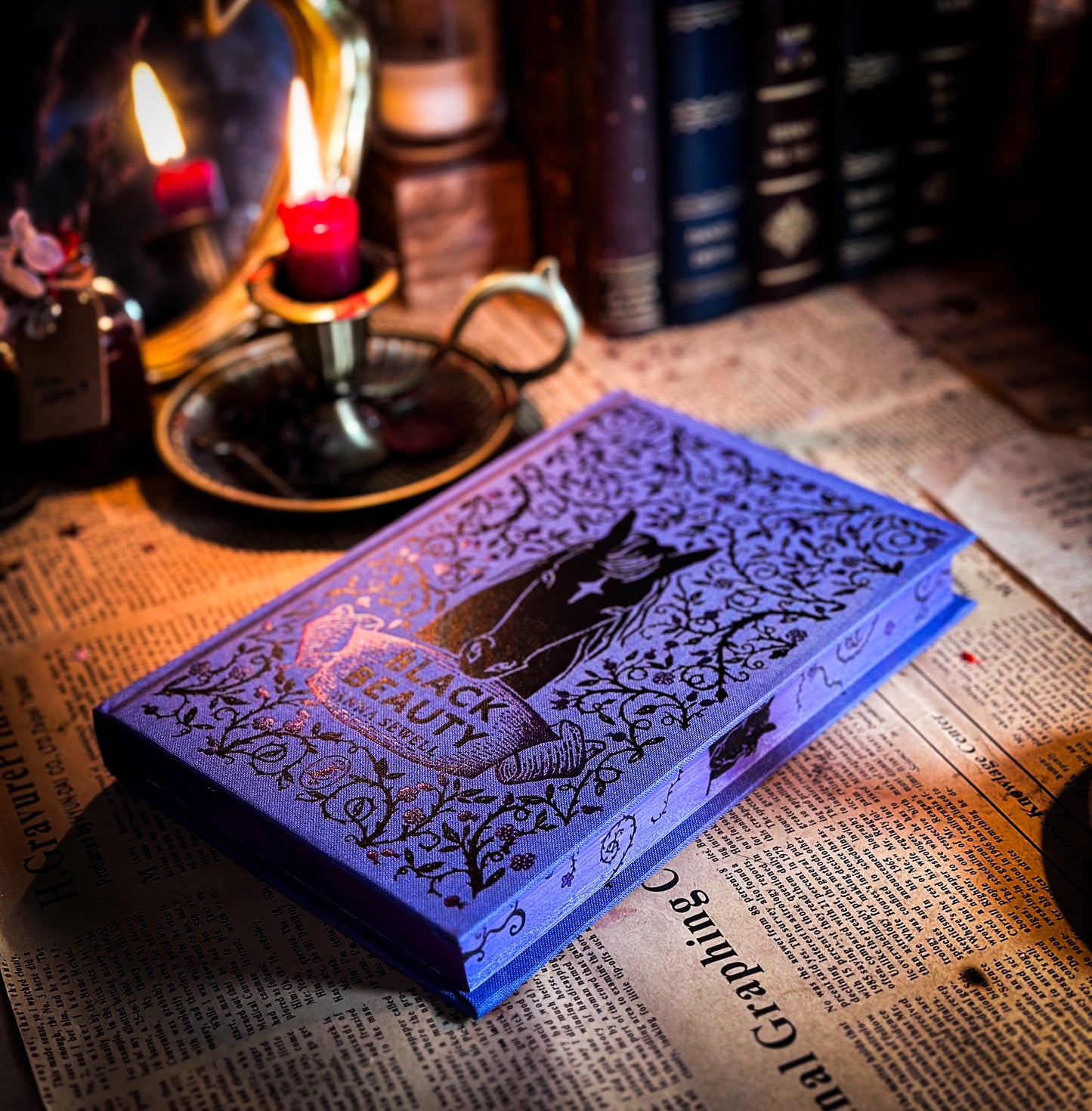 Black Beauty Hand-Painted Book Edges