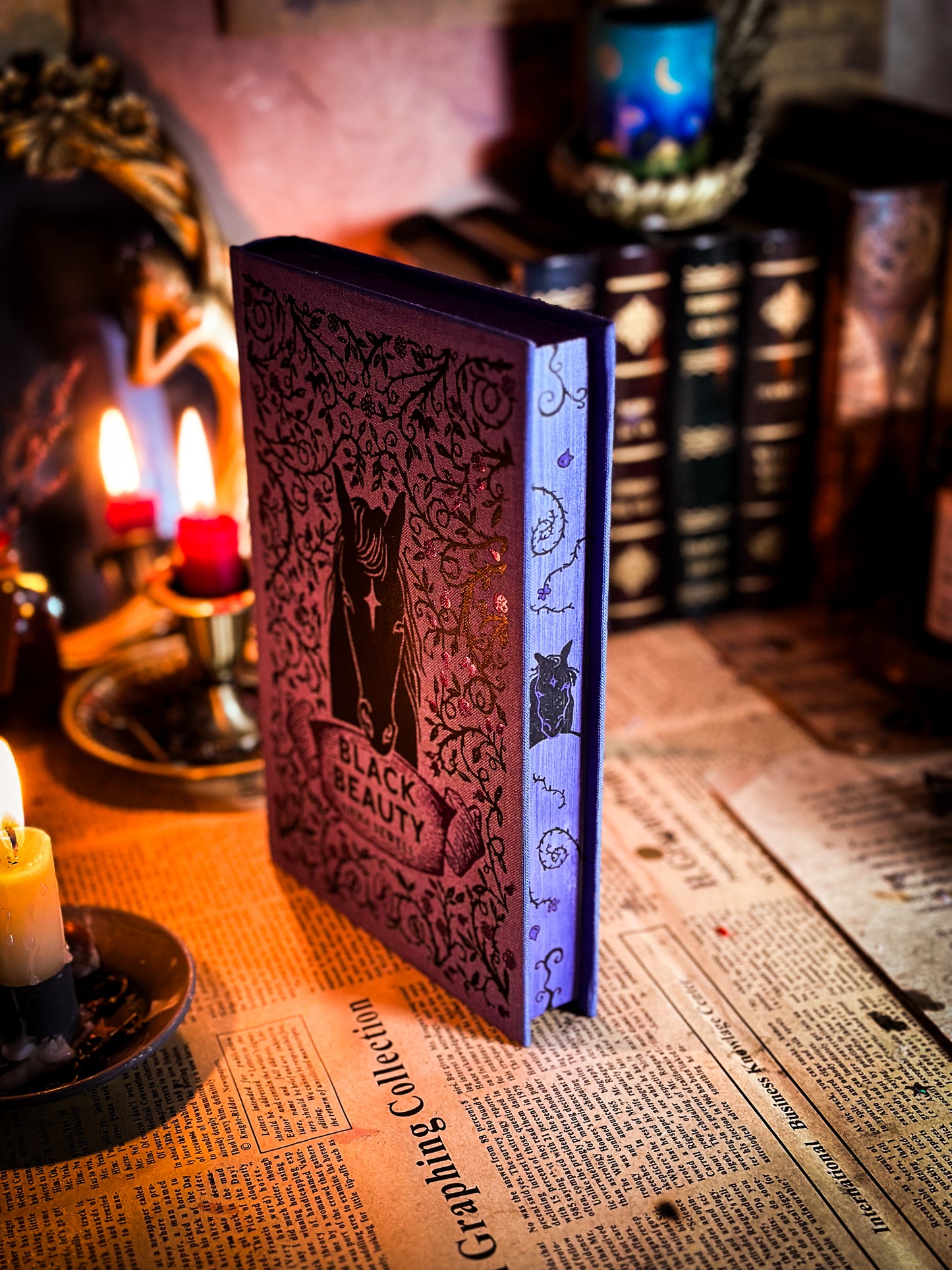 Black Beauty Hand-Painted Book Edges