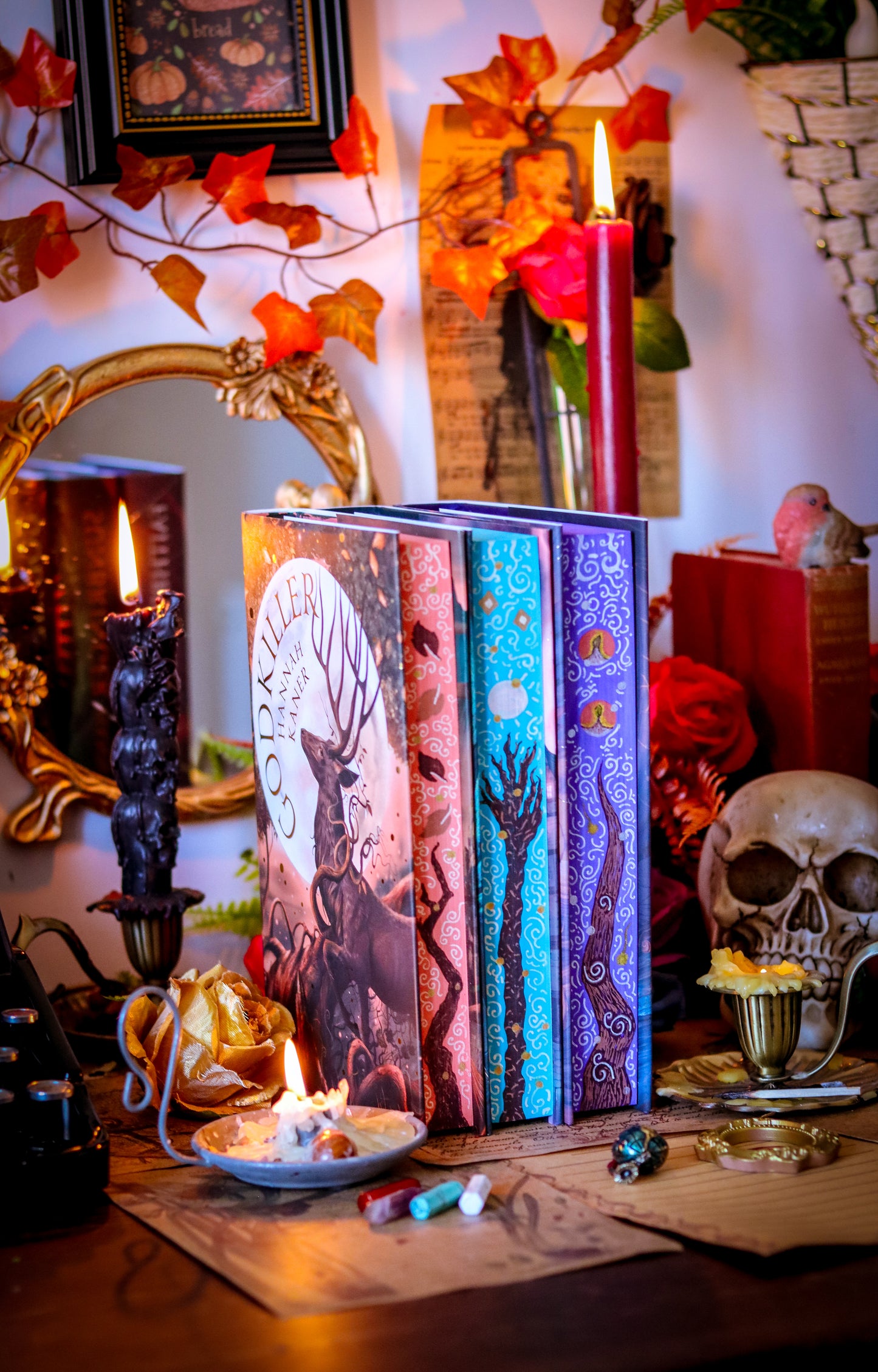 FAITHBREAKER + complete SET HANDPAINTED Book Edges - Special Edition Book - Hannah Kaner (Godkiller, Sunbringer, Faithbreaker)