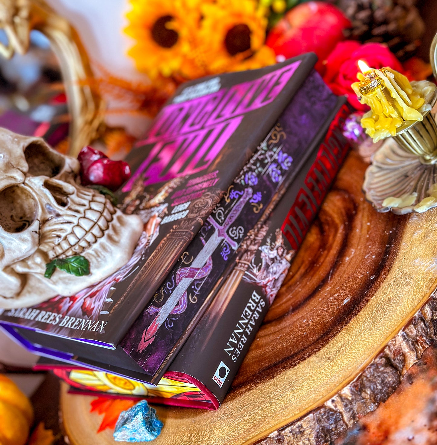 LONG LIVE EVIL hand-painted book edges - Sarah Rees Brennan - Special Edition Book