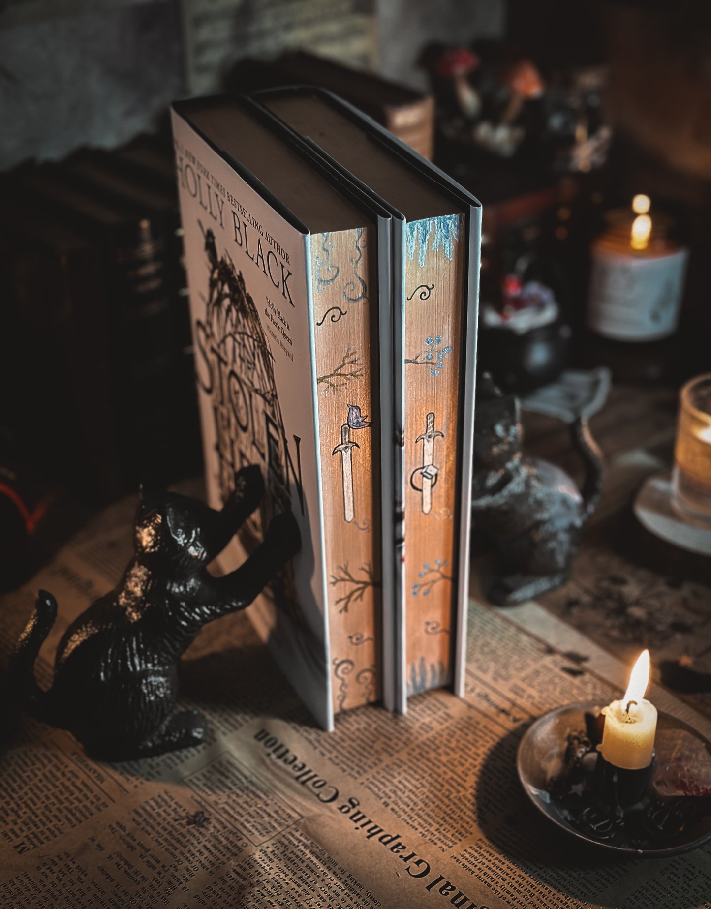 The Stollen Heir & The Prisoner's Throne HANDPAINTED BOOK EDGES