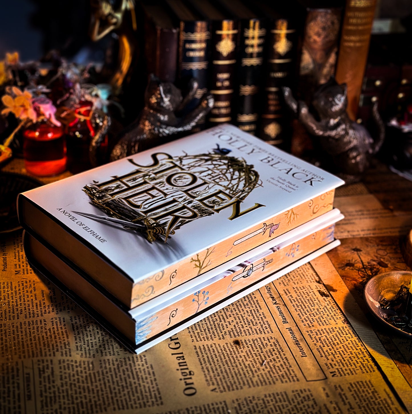 The Stollen Heir & The Prisoner's Throne HANDPAINTED BOOK EDGES