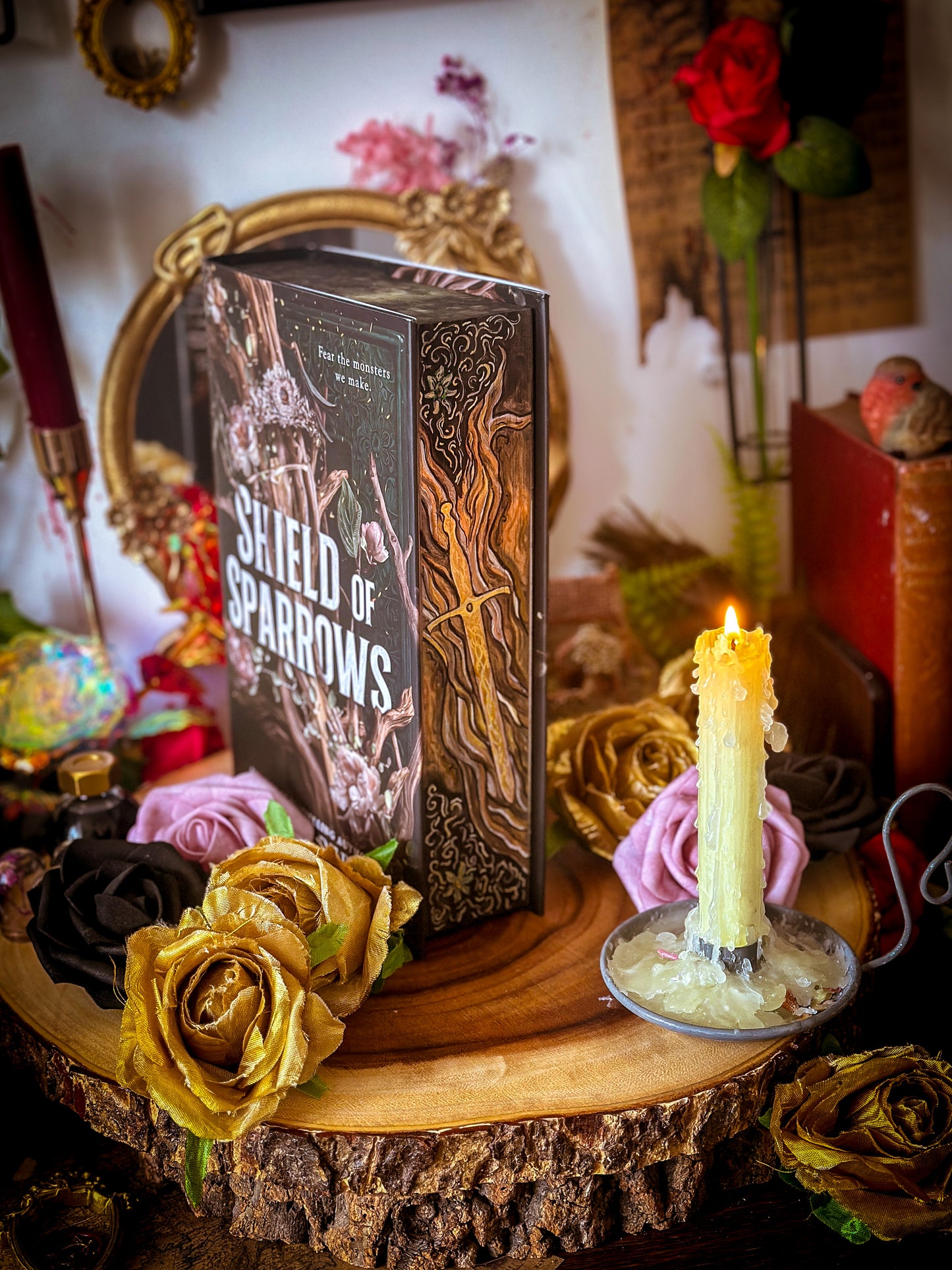 Shield of Sparrows HAND PAINTED Book Edges | Novel by Devney Perry | Romantsy Special Edition Book
