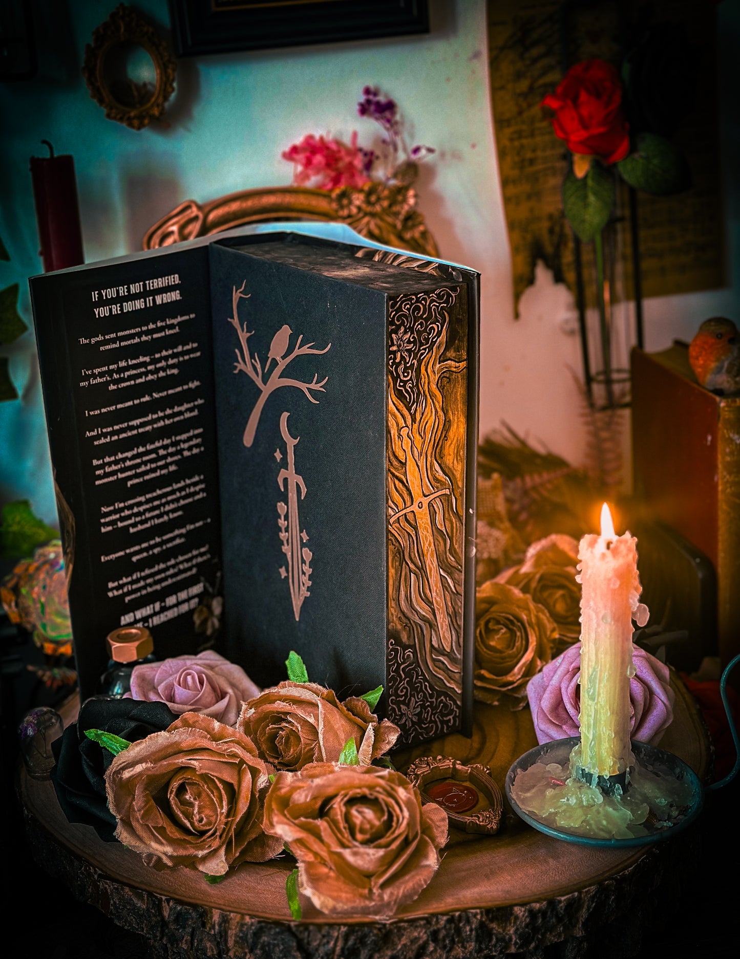 Shield of Sparrows HAND PAINTED Book Edges | Novel by Devney Perry | Romantsy Special Edition Book