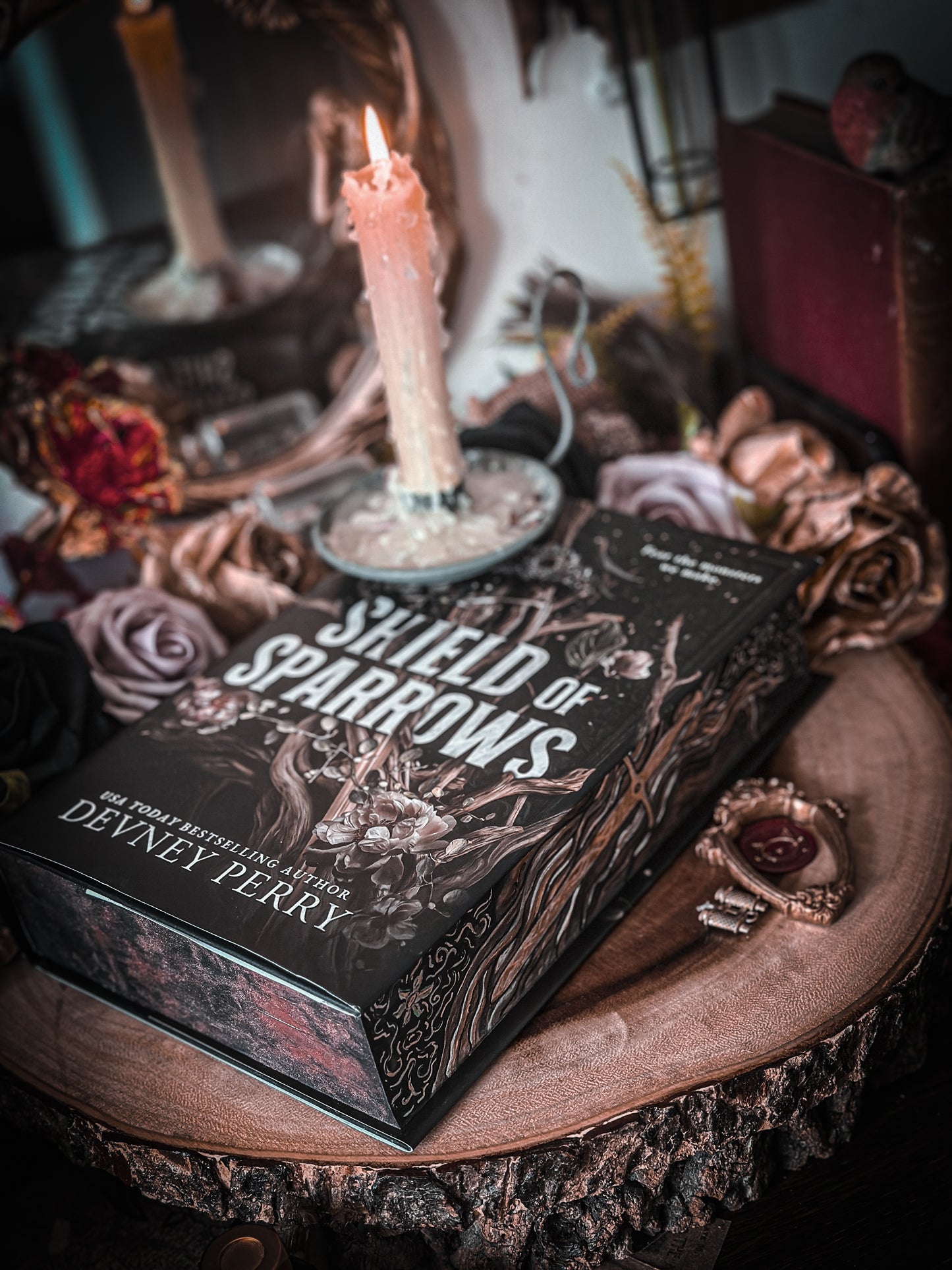 Shield of Sparrows HAND PAINTED Book Edges | Novel by Devney Perry | Romantsy Special Edition Book